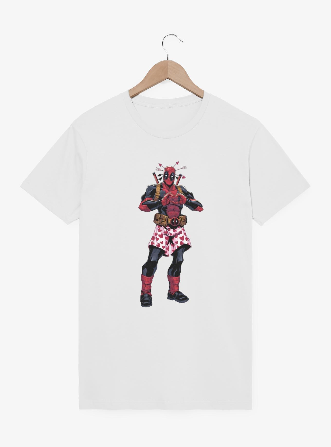 Marvel Deadpool Hand Hearts T-Shirt, WHITE, hi-res