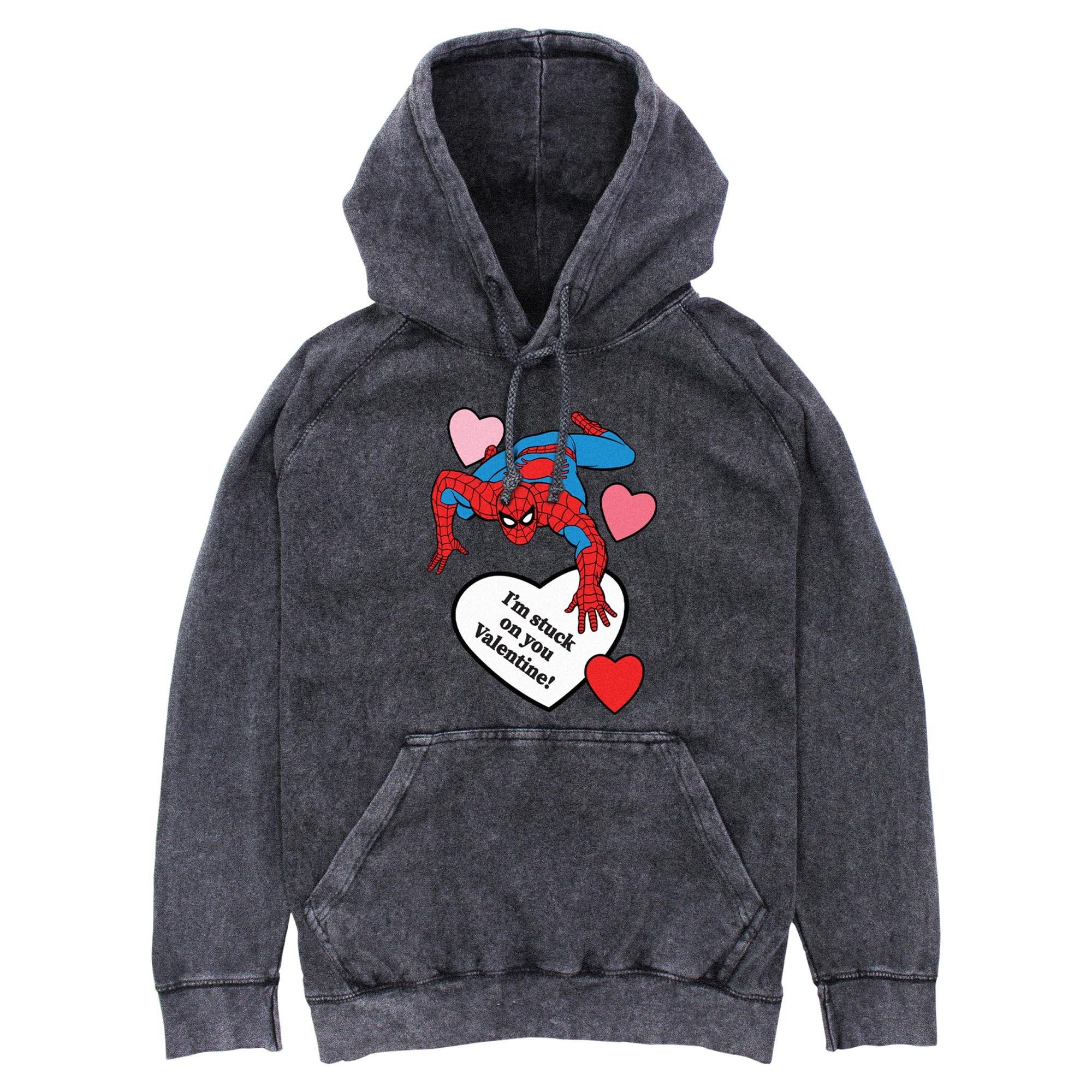 Marvel Spider-Man I'm Stuck On You Valentine Mineral Wash Hoodie, , hi-res