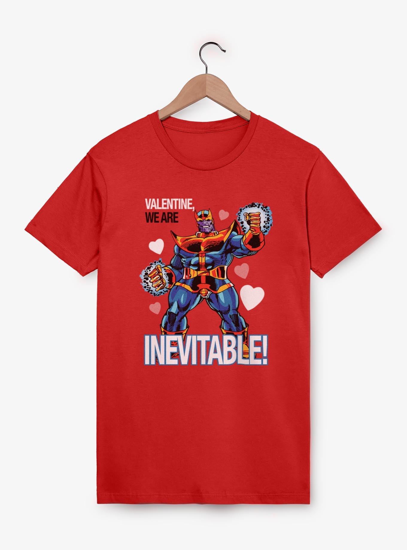 Marvel Thanos Valentine We Are Inevitable T-Shirt, RED, hi-res
