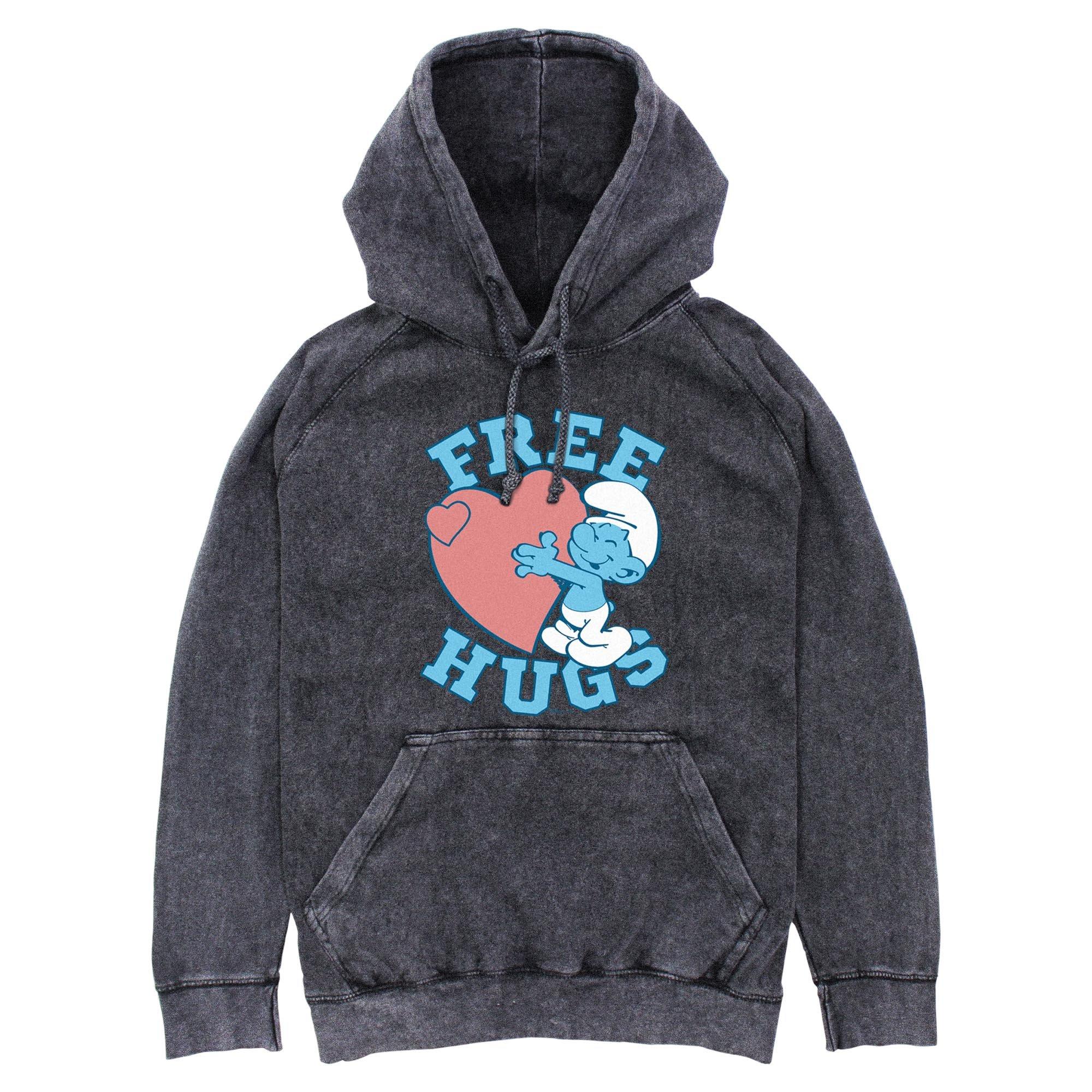 The Smurfs Free Hugs Mineral Wash Hoodie, , hi-res