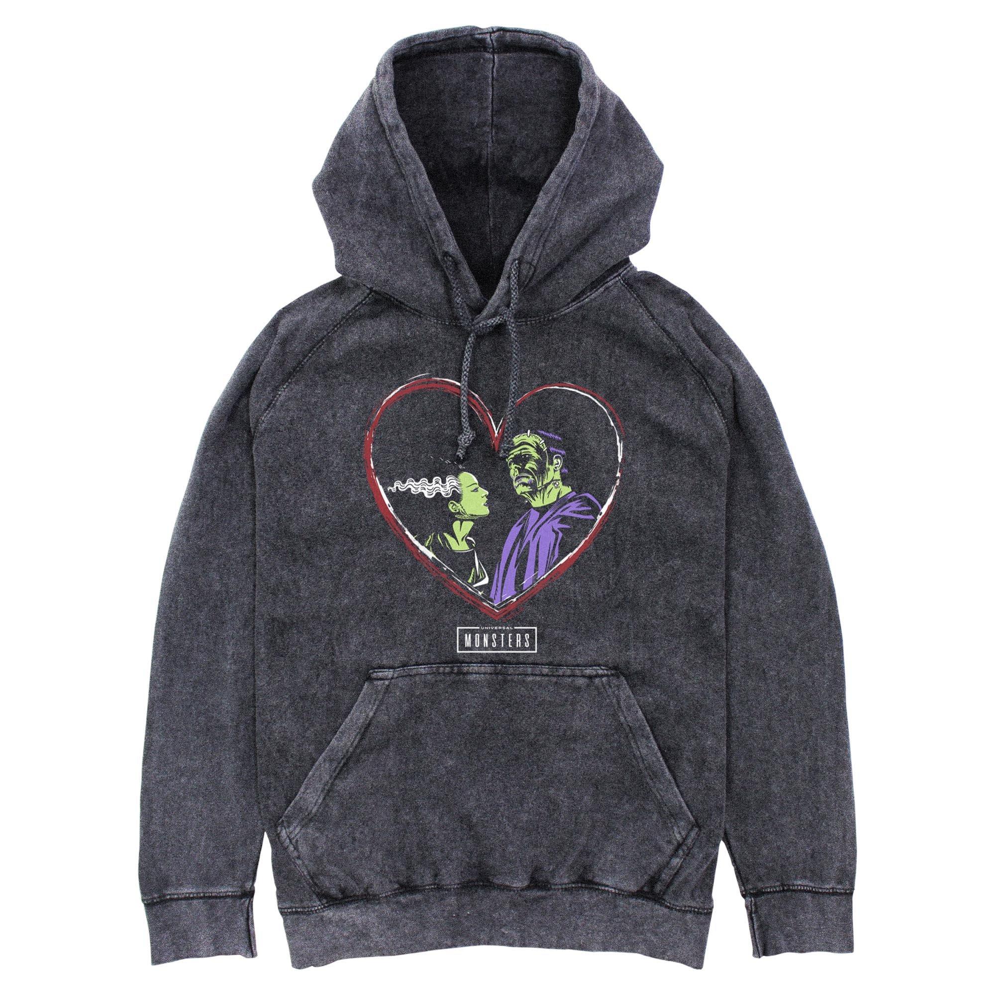 Universal Monsters Heart Icons Mineral Wash Hoodie, , hi-res