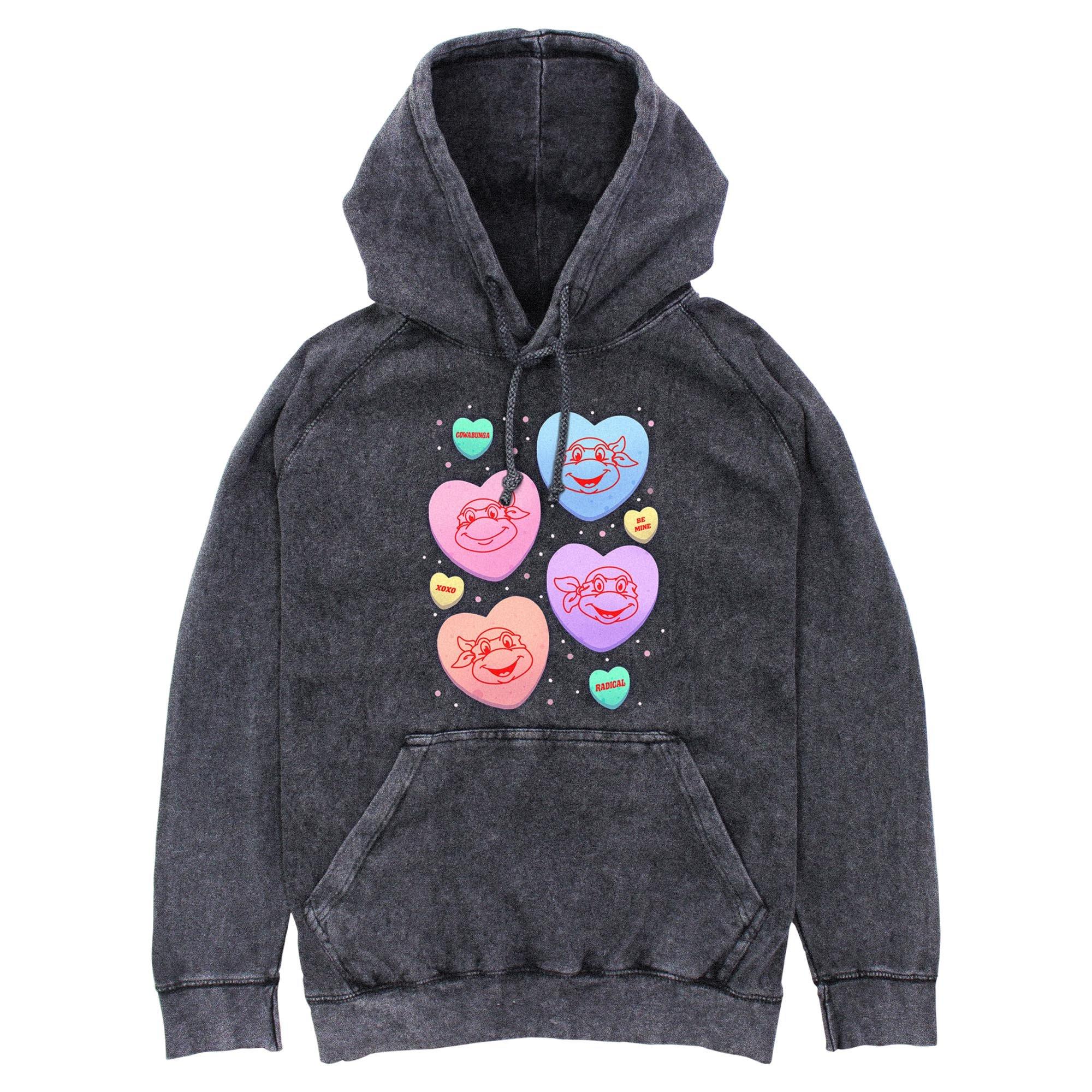 Teenage Mutant Ninja Turtles Heart Candy Faces Mineral Wash Hoodie, , hi-res