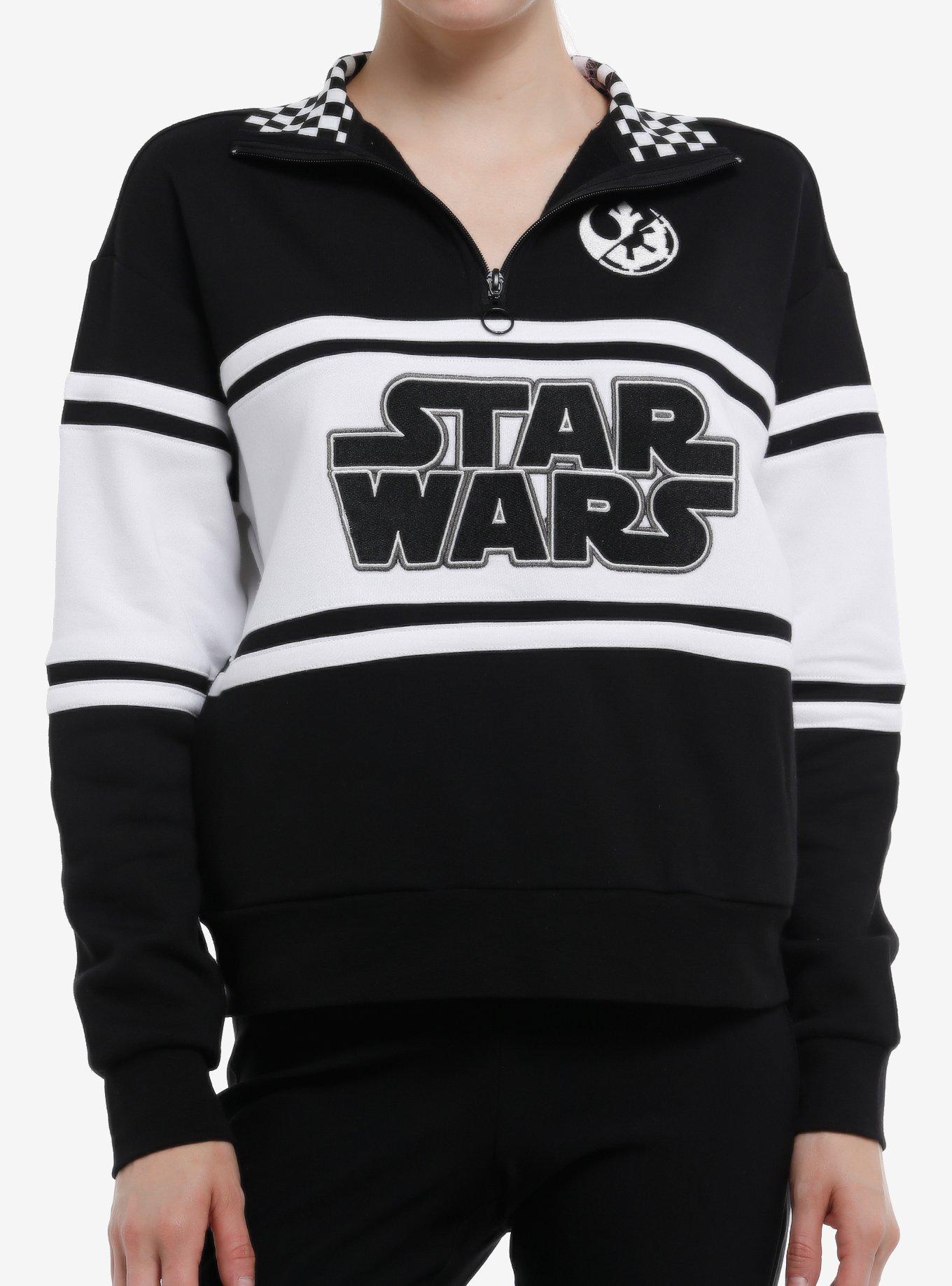 Her Universe Star Wars Logo Color-Block Quarter Zip Sweatshirt Her Universe Exclusive, , hi-res