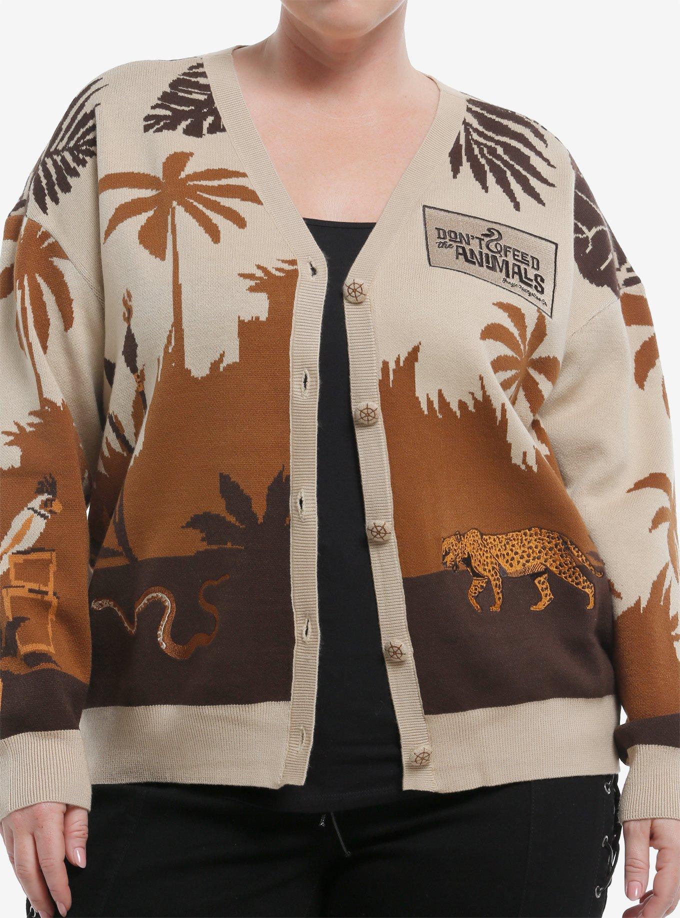 Her Universe Disney Jungle Cruise Animals Crop Cardigan Plus Size Her Universe Exclusive, , hi-res