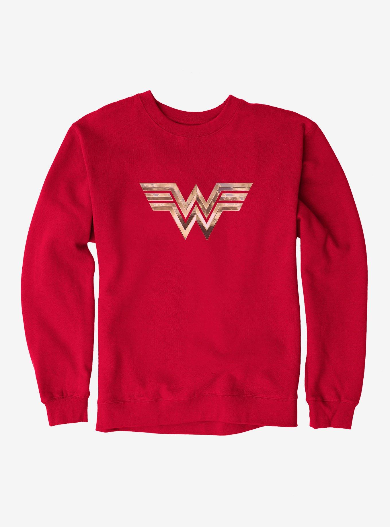 DC Comics Wonder Woman Golden Insignia Sweatshirt, RED, hi-res