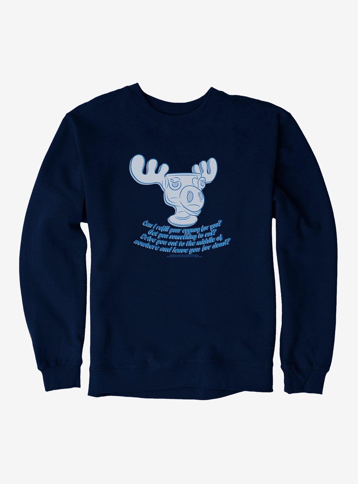 National Lampoon's Christmas Vacation Moose Mug Graphic Sweatshirt, NAVY, hi-res