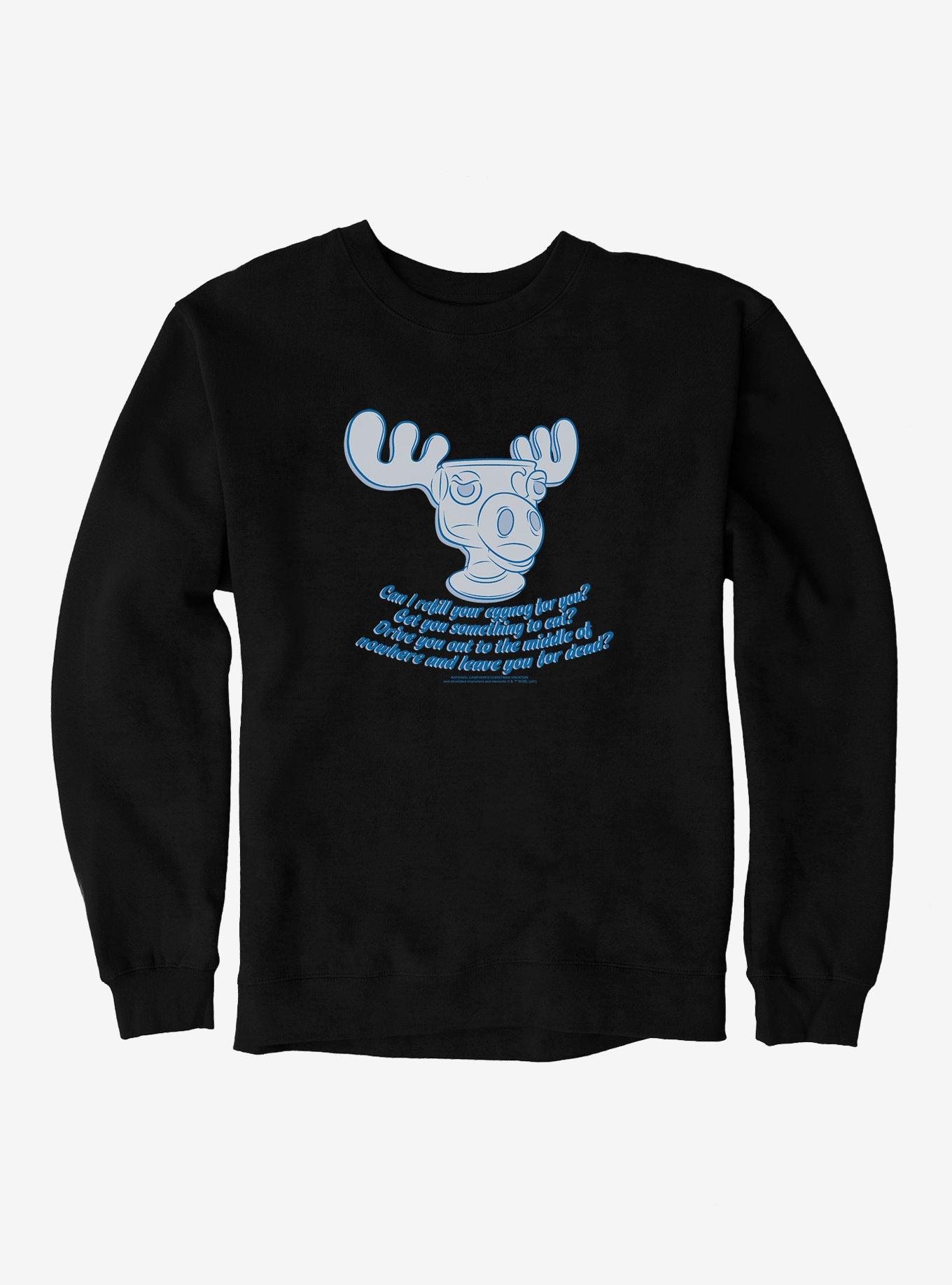 National Lampoon's Christmas Vacation Moose Mug Graphic Sweatshirt, BLACK, hi-res