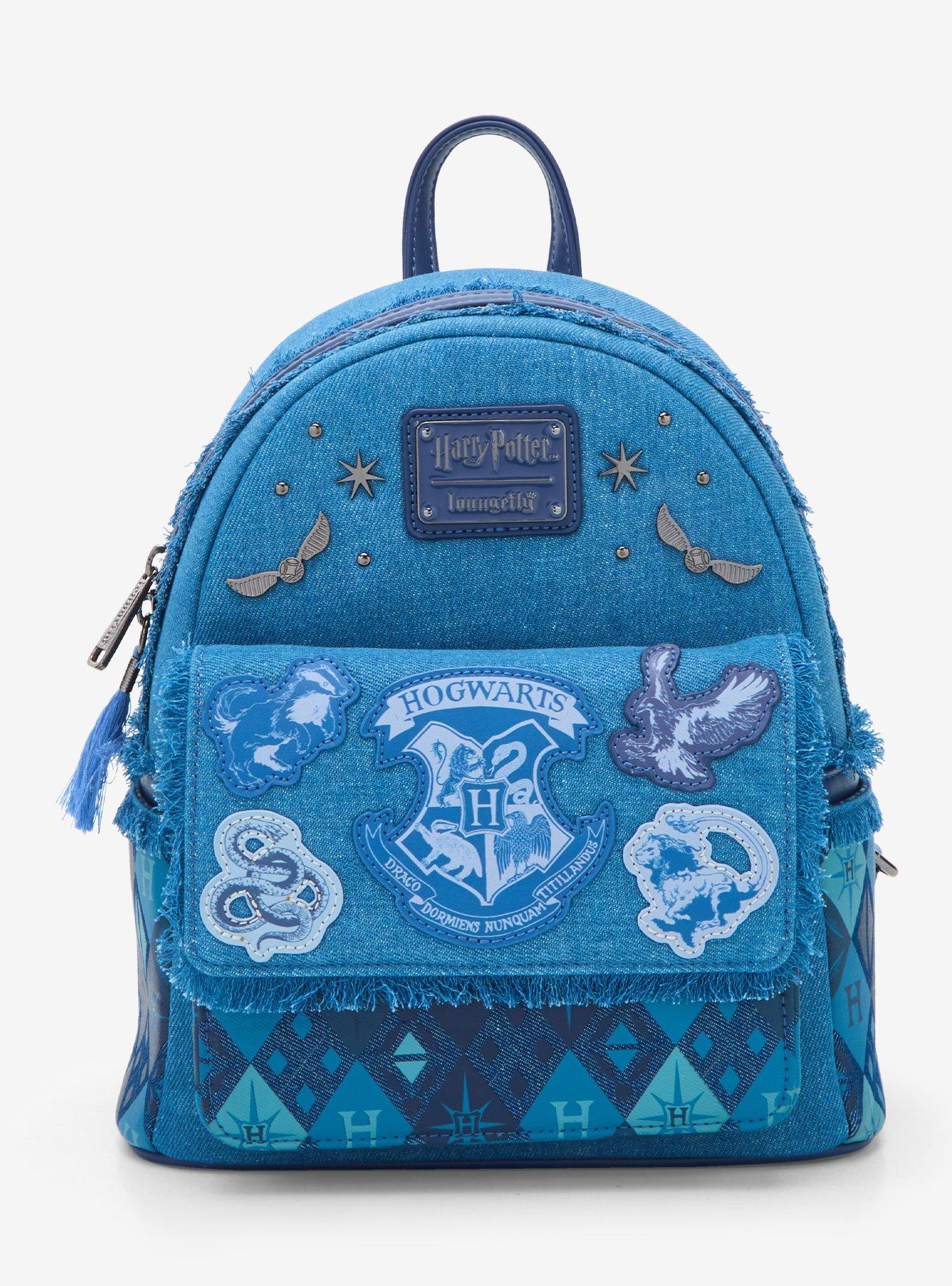 Loungefly Harry Potter Hogwarts Denim Mini Backpack, , hi-res