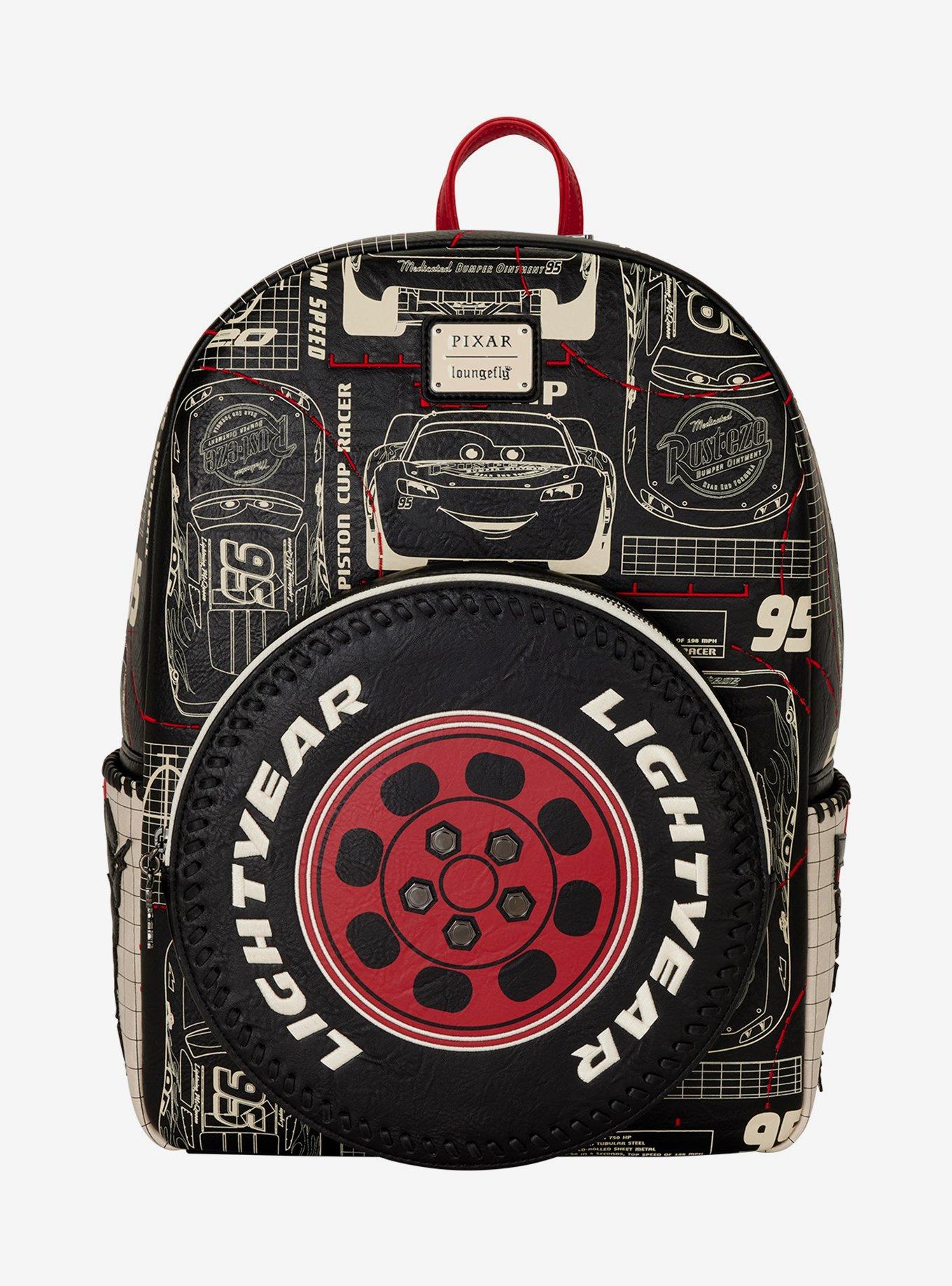 Loungefly Disney Pixar Cars Lightning McQueen Tonal Allover Print Full-Size Backpack, , hi-res