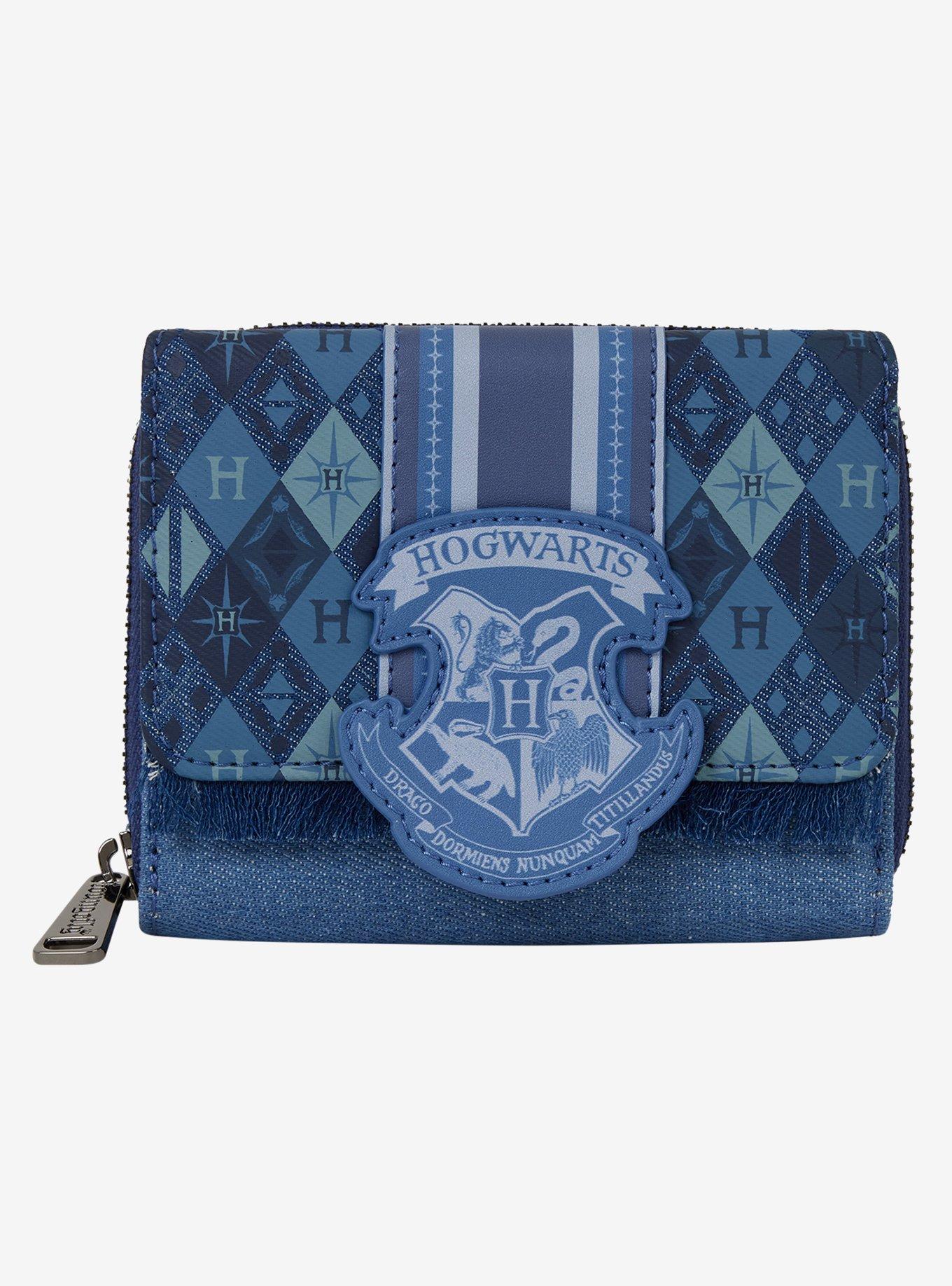 Loungefly Harry Potter Denim Hogwarts Crest Wallet, , hi-res