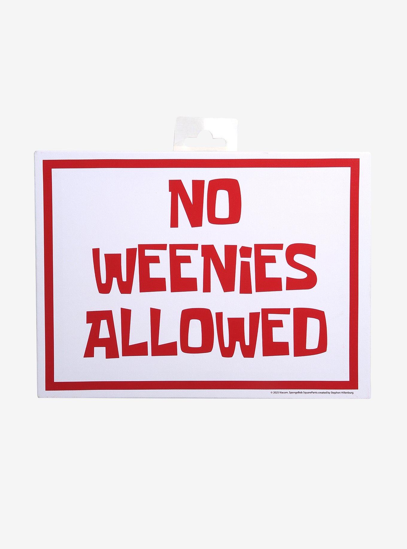 SpongeBob SquarePants No Weenies Allowed Magnetic Canvas Wall Sign, , hi-res