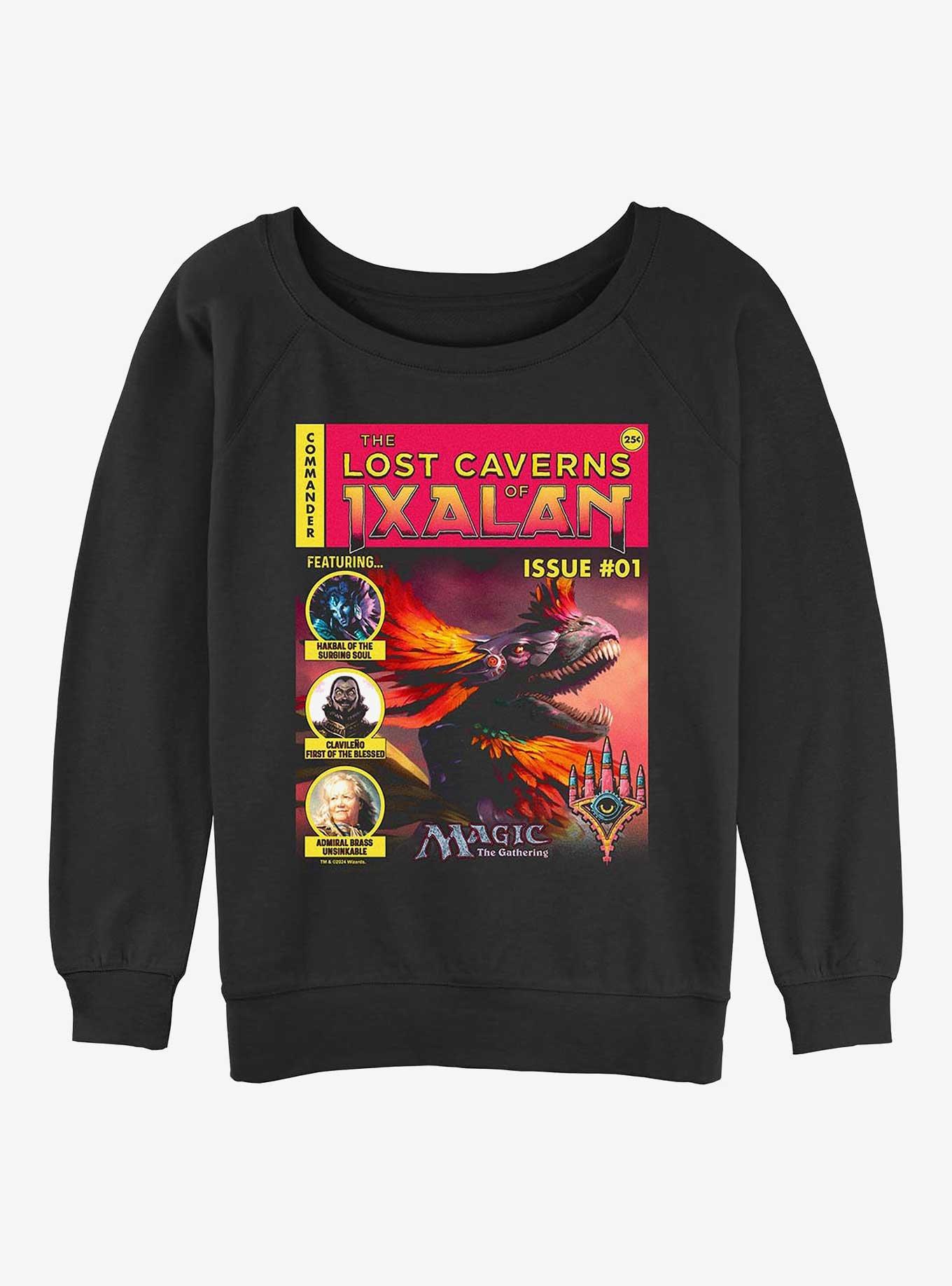Magic: The Gathering Lost Caverns Of Ixalan Comic Girls Slouchy Sweatshirt, BLACK, hi-res