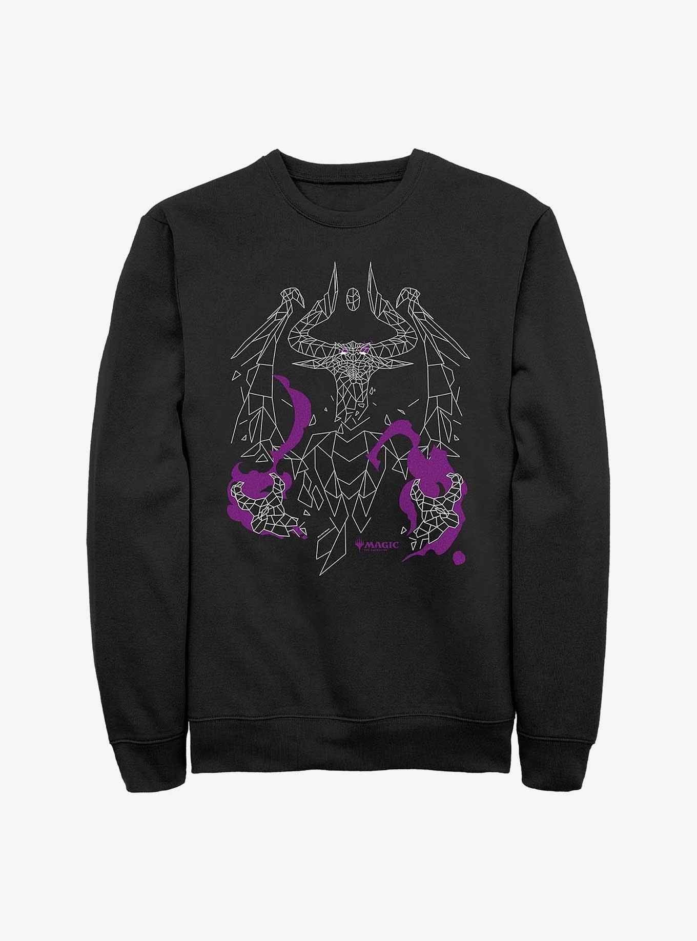 Magic: The Gathering Nicol Bolas Polygon Sweatshirt, BLACK, hi-res