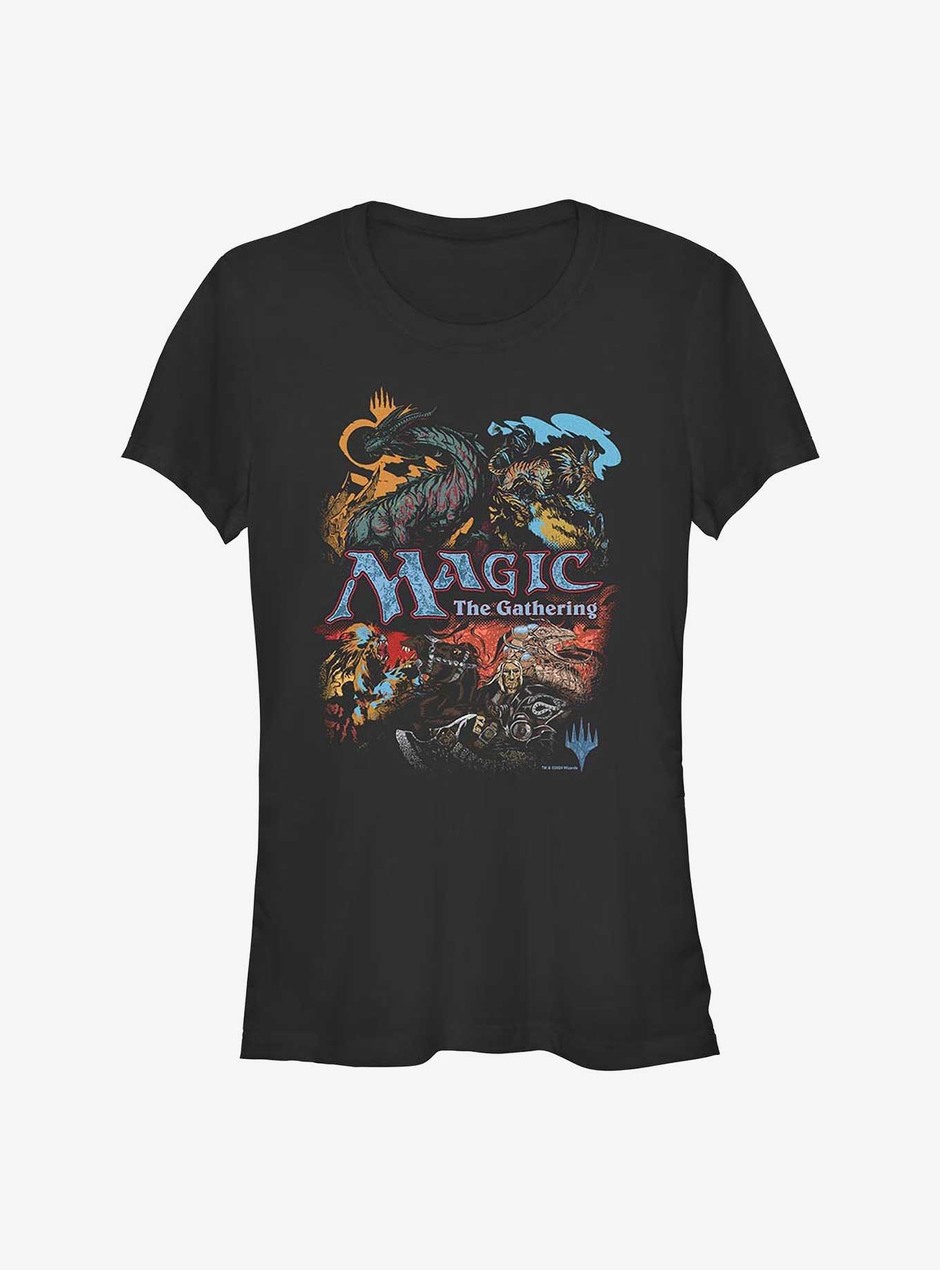 Magic: The Gathering Vintage Collage Girls T-Shirt, , hi-res
