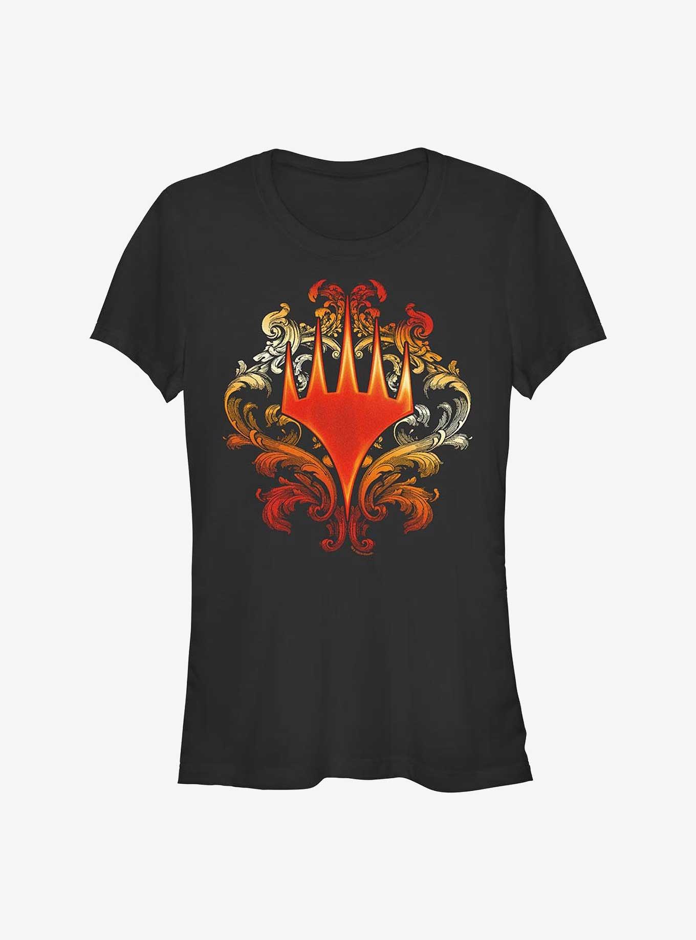 Magic: The Gathering Decorative Planeswalker Symbol Girls T-Shirt, BLACK, hi-res