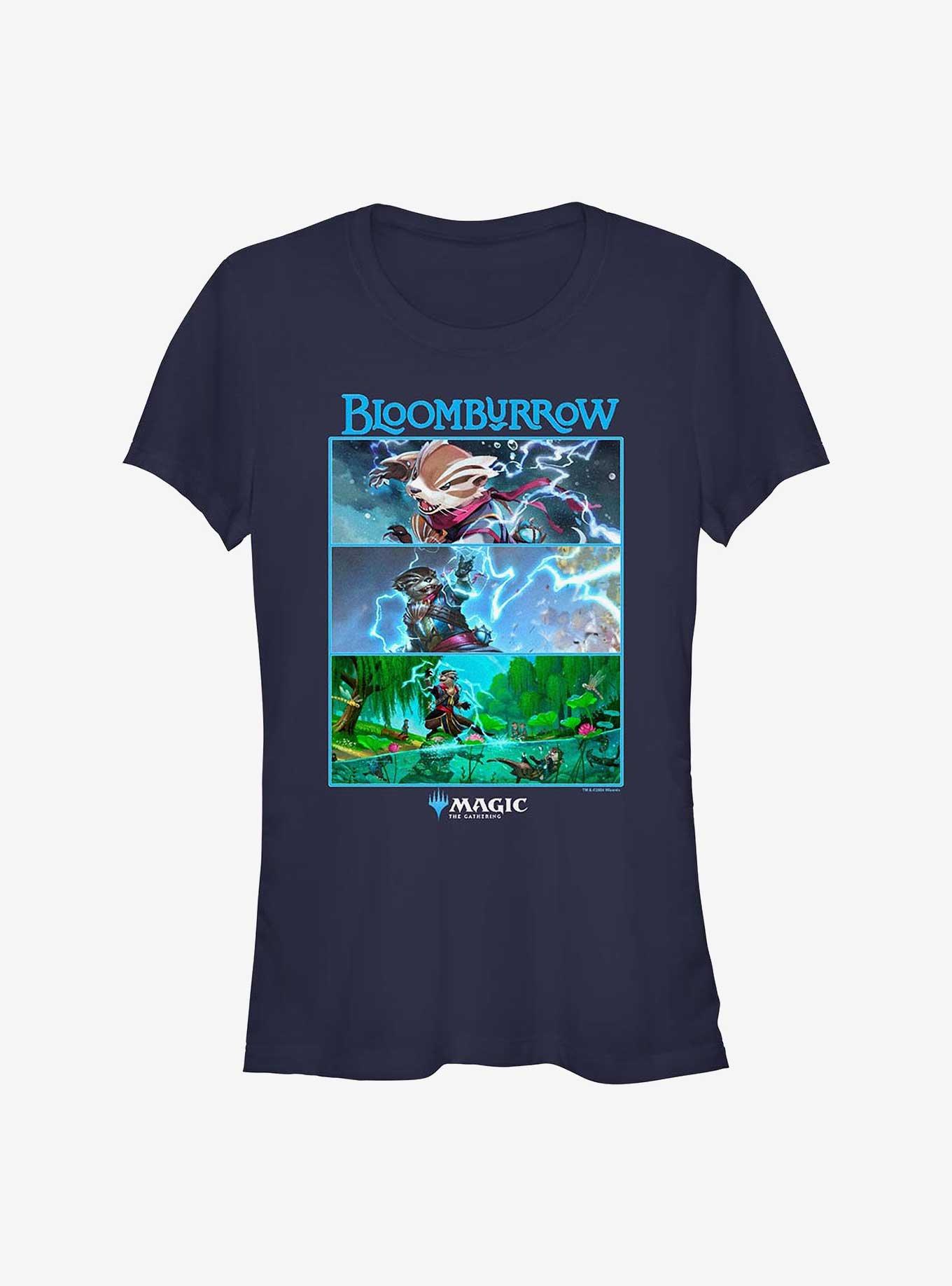 Magic: The Gathering Bloomburrow Otter Stack Girls T-Shirt, NAVY, hi-res