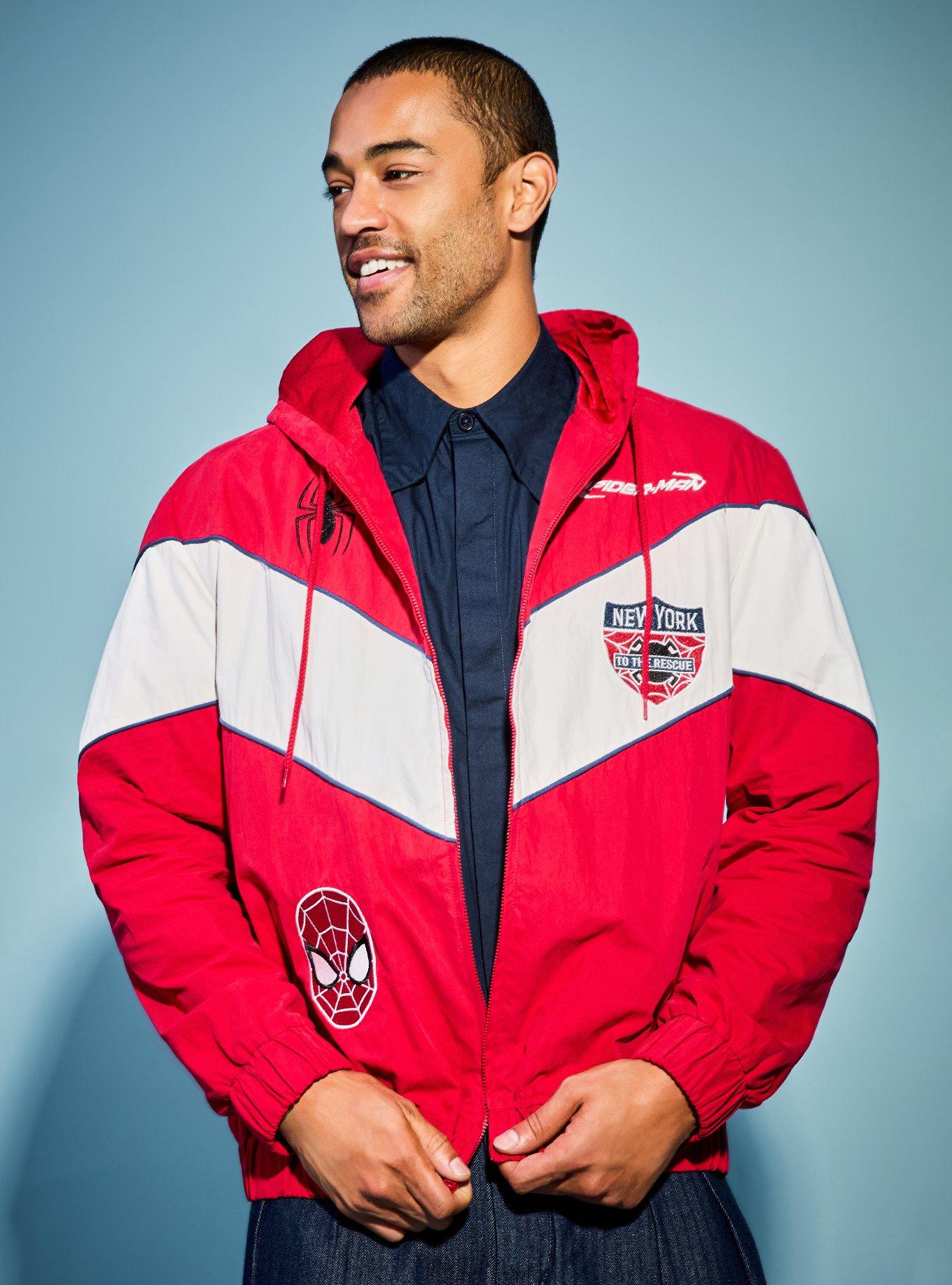 Marvel Spider-Man Icons Windbreaker - BoxLunch Exclusive, RED, hi-res