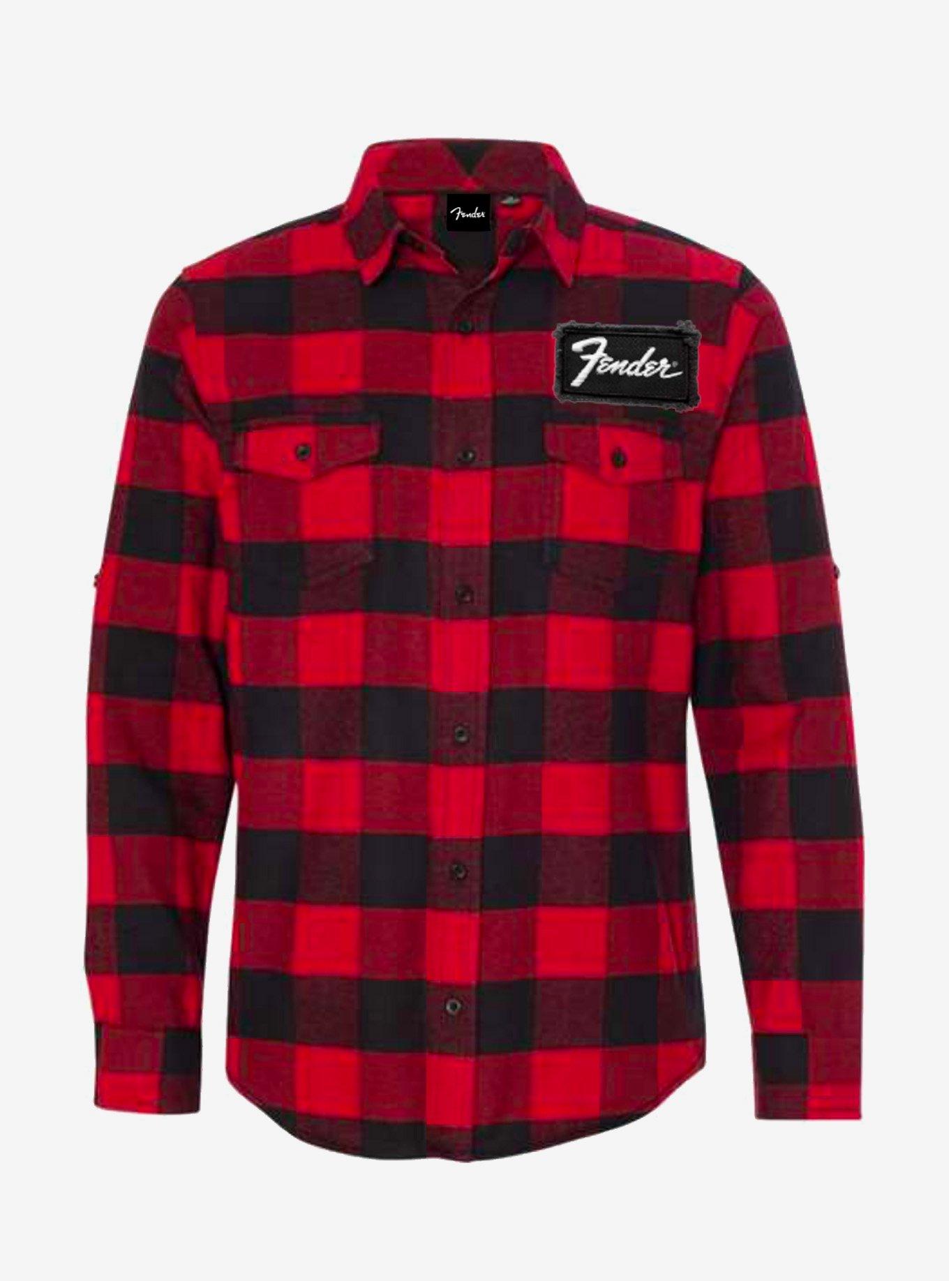 Fender Red Long Sleeve Flannel, , hi-res