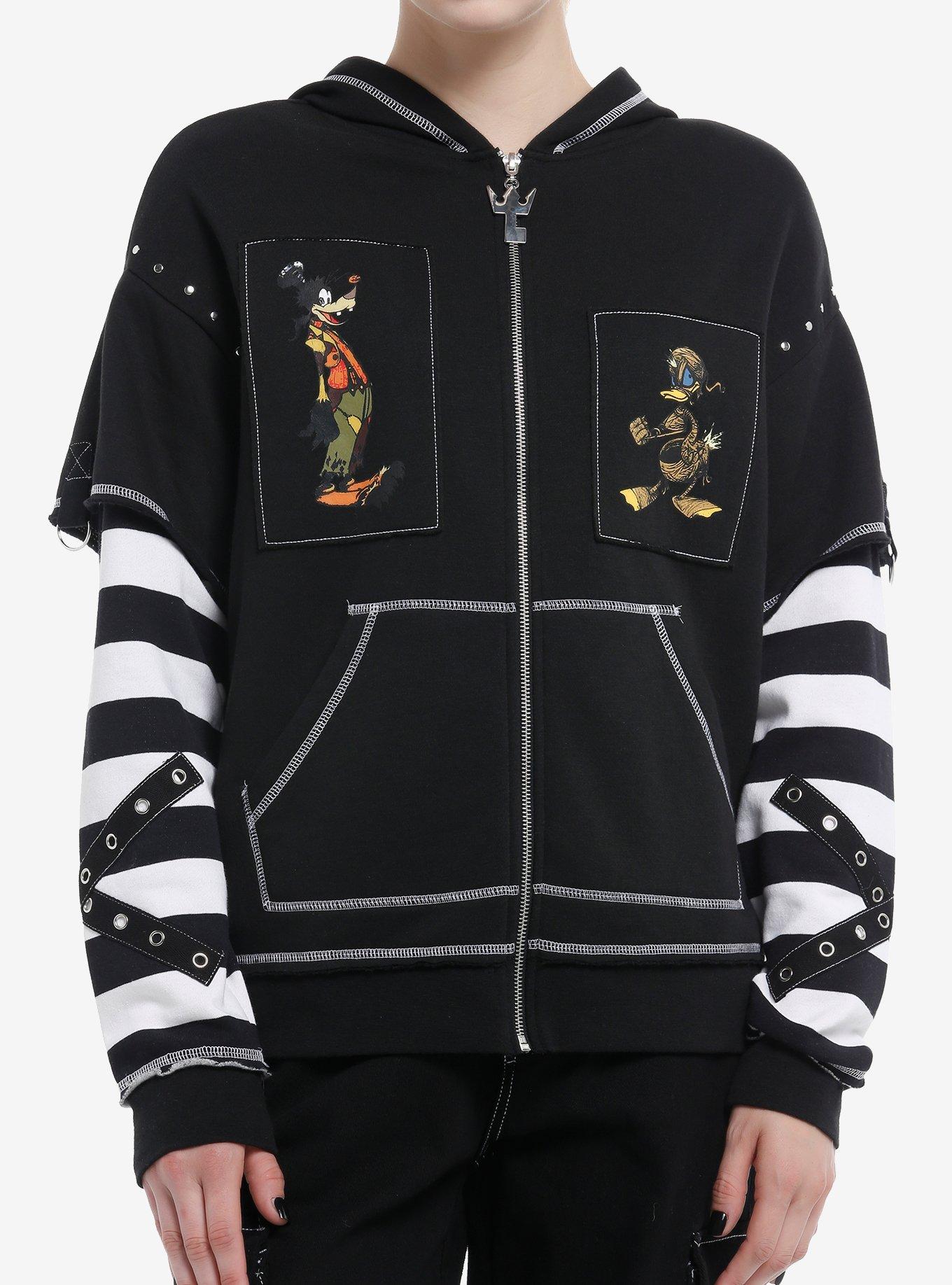 Disney Kingdom Hearts Halloween Town Girls Twofer Hoodie | Hot Topic