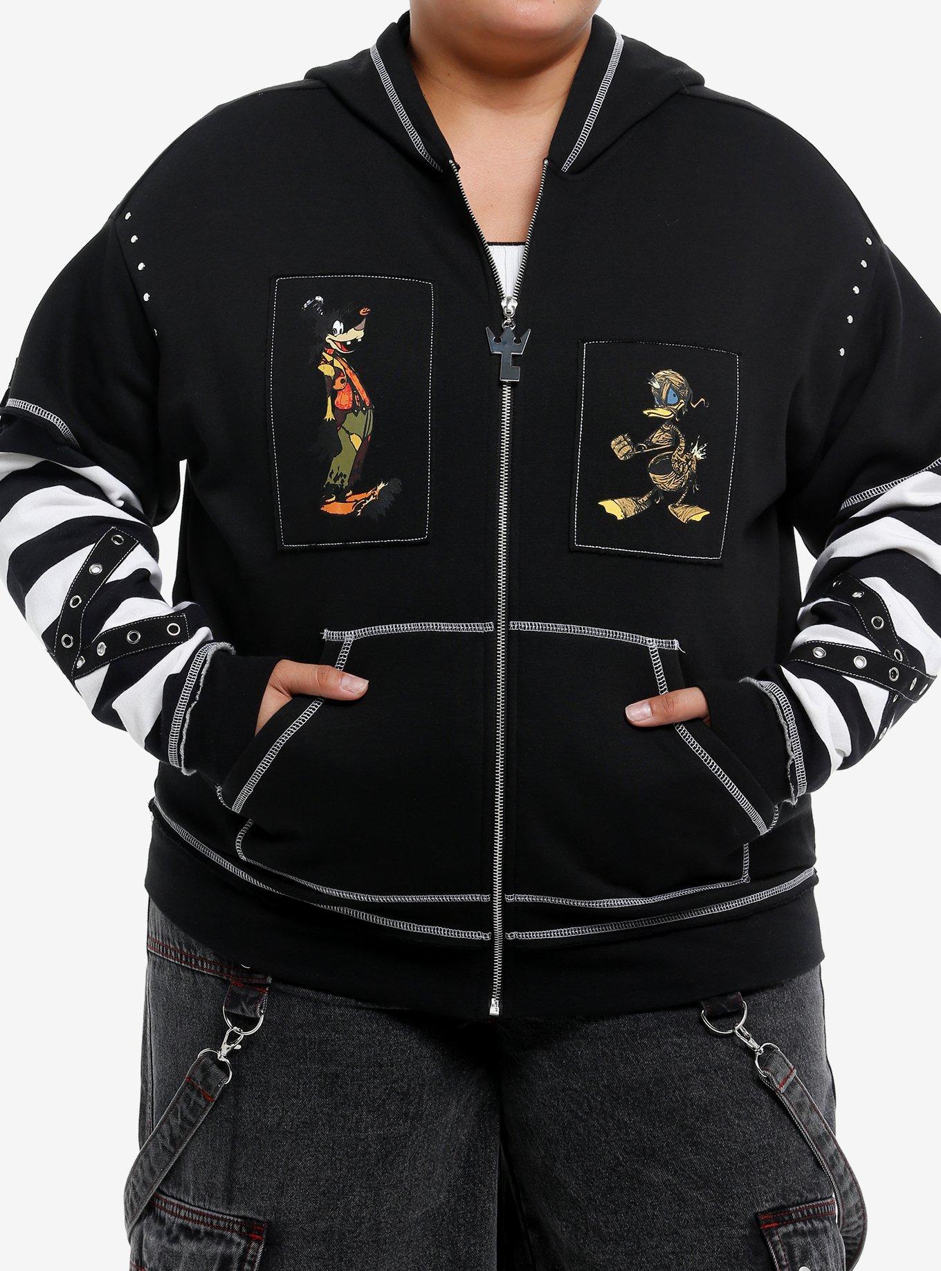 Disney Kingdom Hearts Halloween Town Girls Twofer Hoodie Plus Size, , hi-res