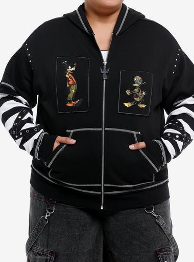 Disney Kingdom Hearts Halloween Town Girls Twofer Hoodie Plus Size
