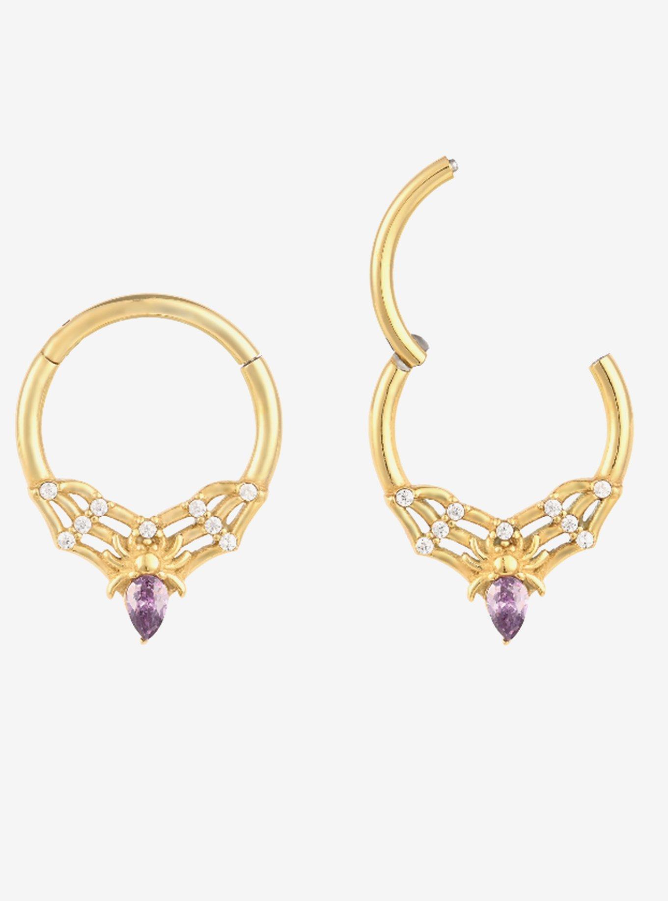 Steel Purple Spider Hinged Clicker, , hi-res