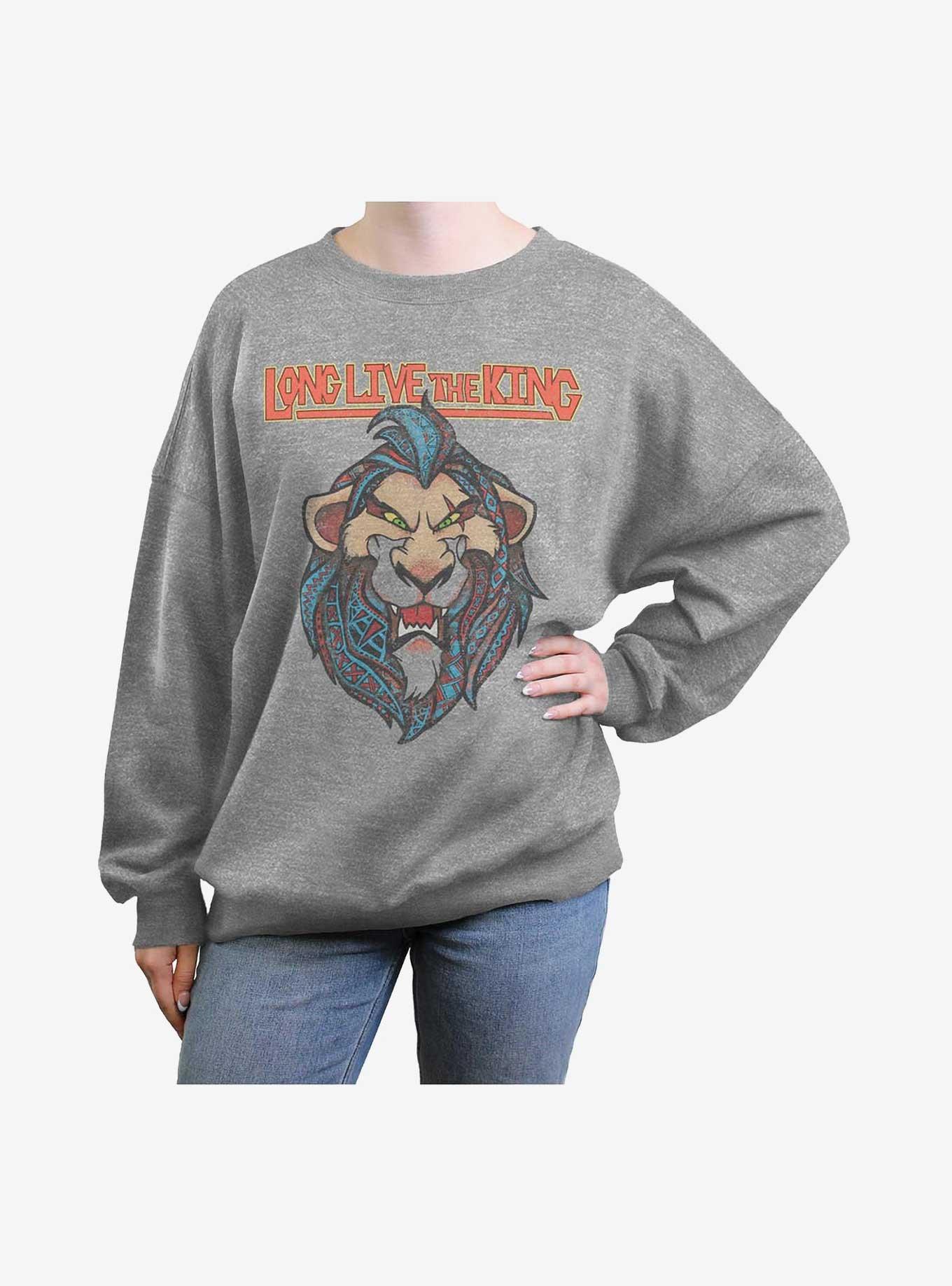 Disney The Lion King Retro Scar Girls Oversized Sweatshirt, , hi-res