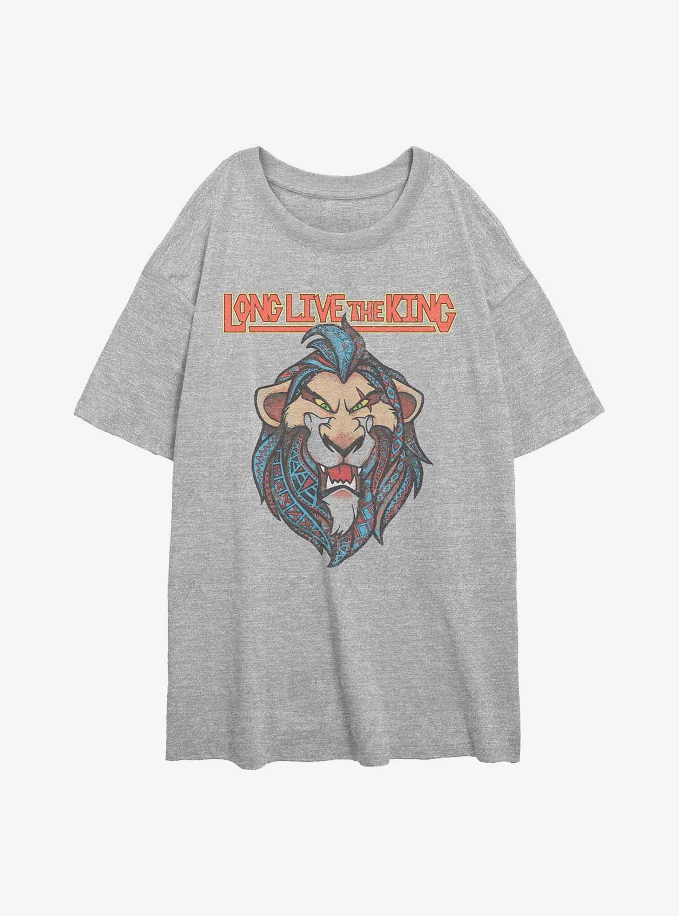 Disney The Lion King Retro Scar Girls Oversized T-Shirt, , hi-res