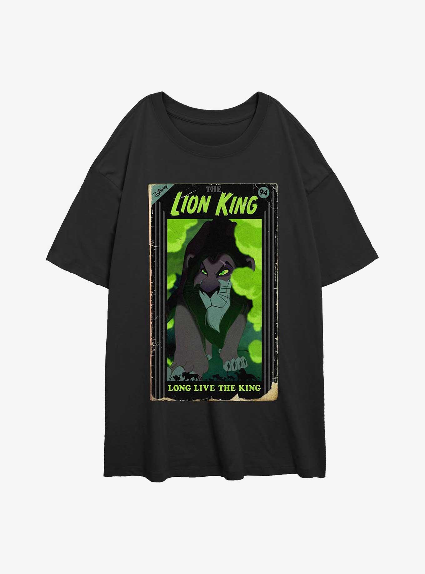 Disney The Lion King Scar VHS Cover Girls Oversized T-Shirt