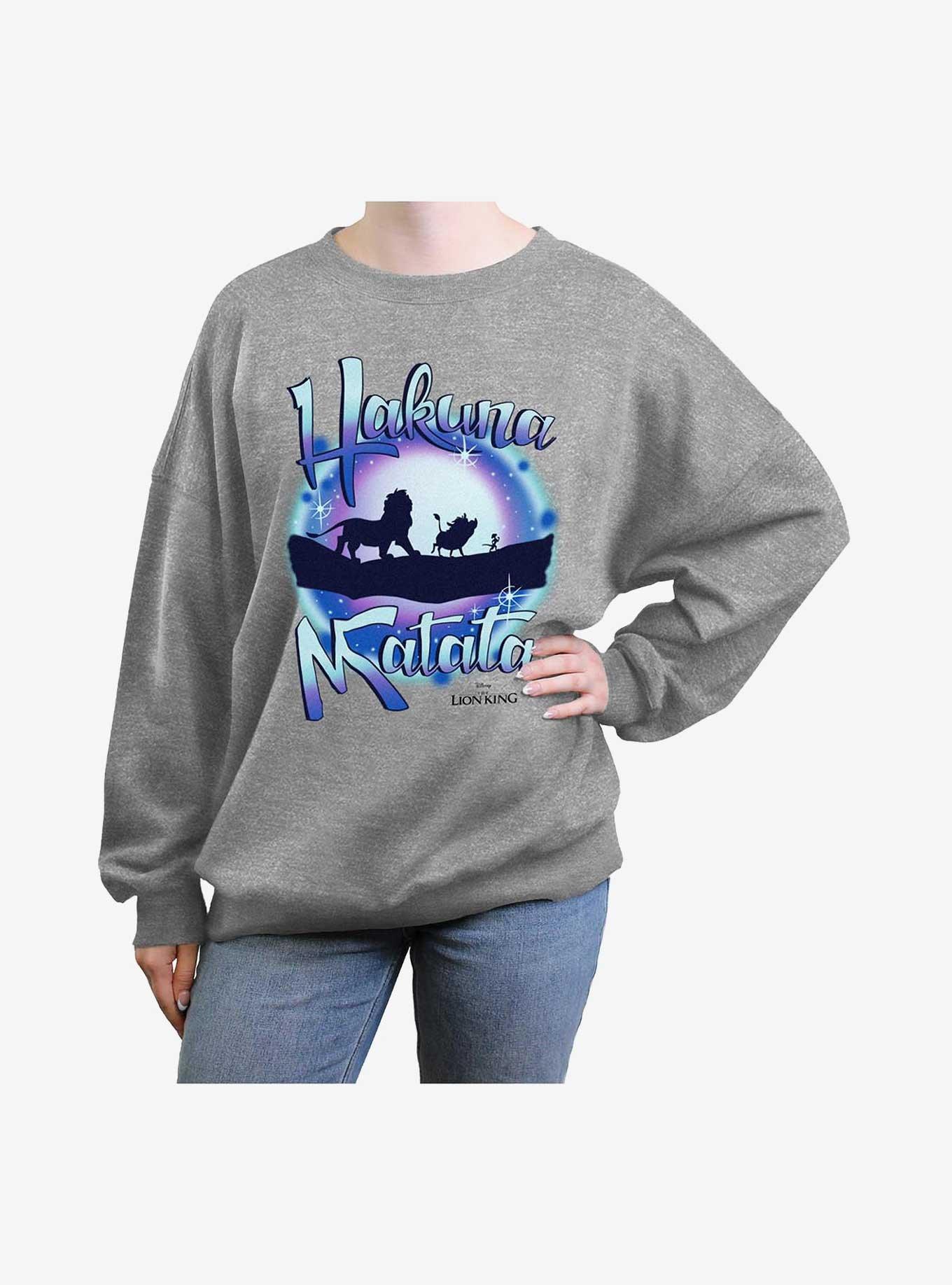 Disney The Lion King Lion Air Brush Girls Oversized Sweatshirt, , hi-res