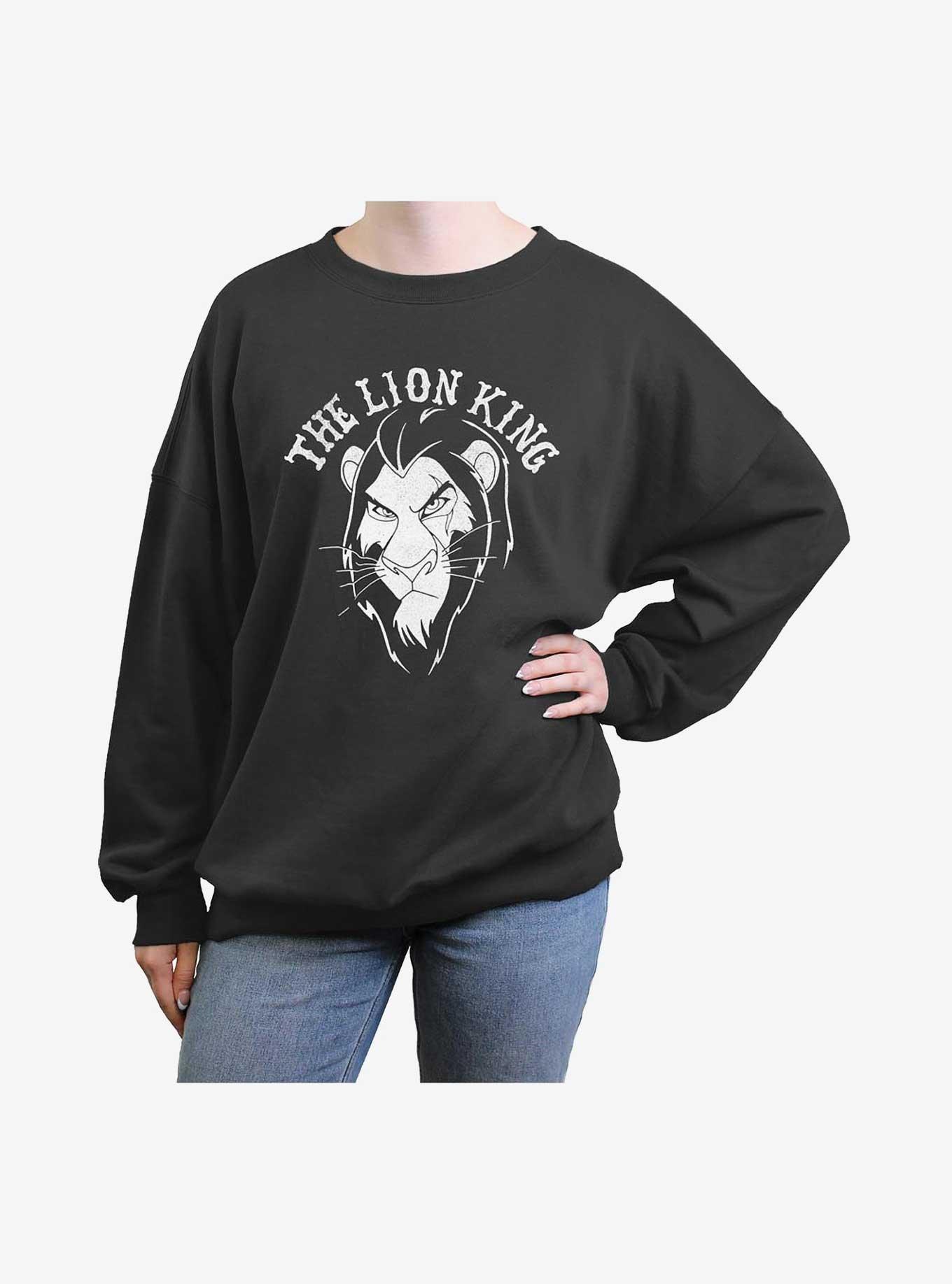 Disney The Lion King Scar Angry Stare Girls Oversized Sweatshirt, , hi-res