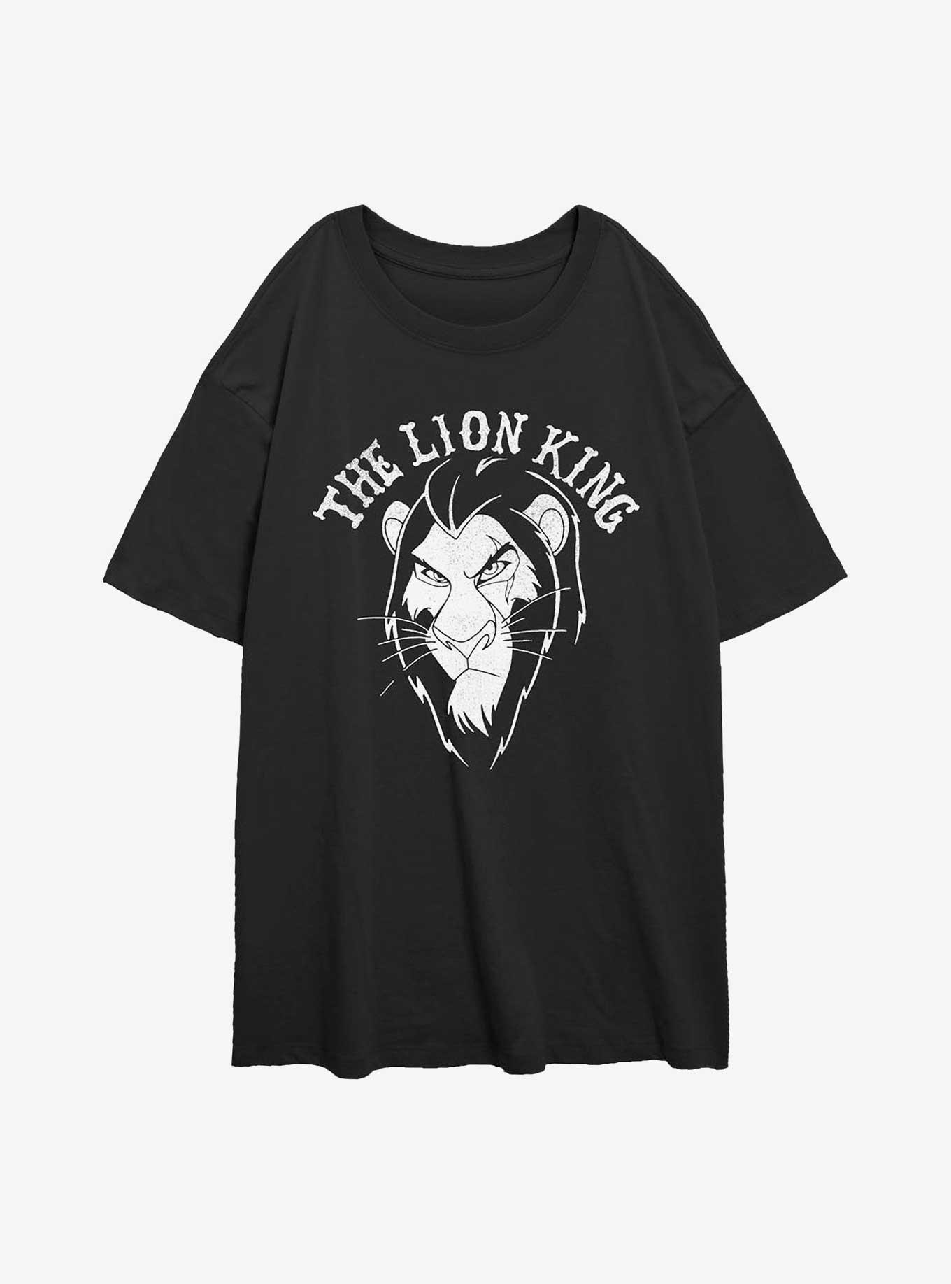 Disney The Lion King Scar Angry Stare Girls Oversized T-Shirt
