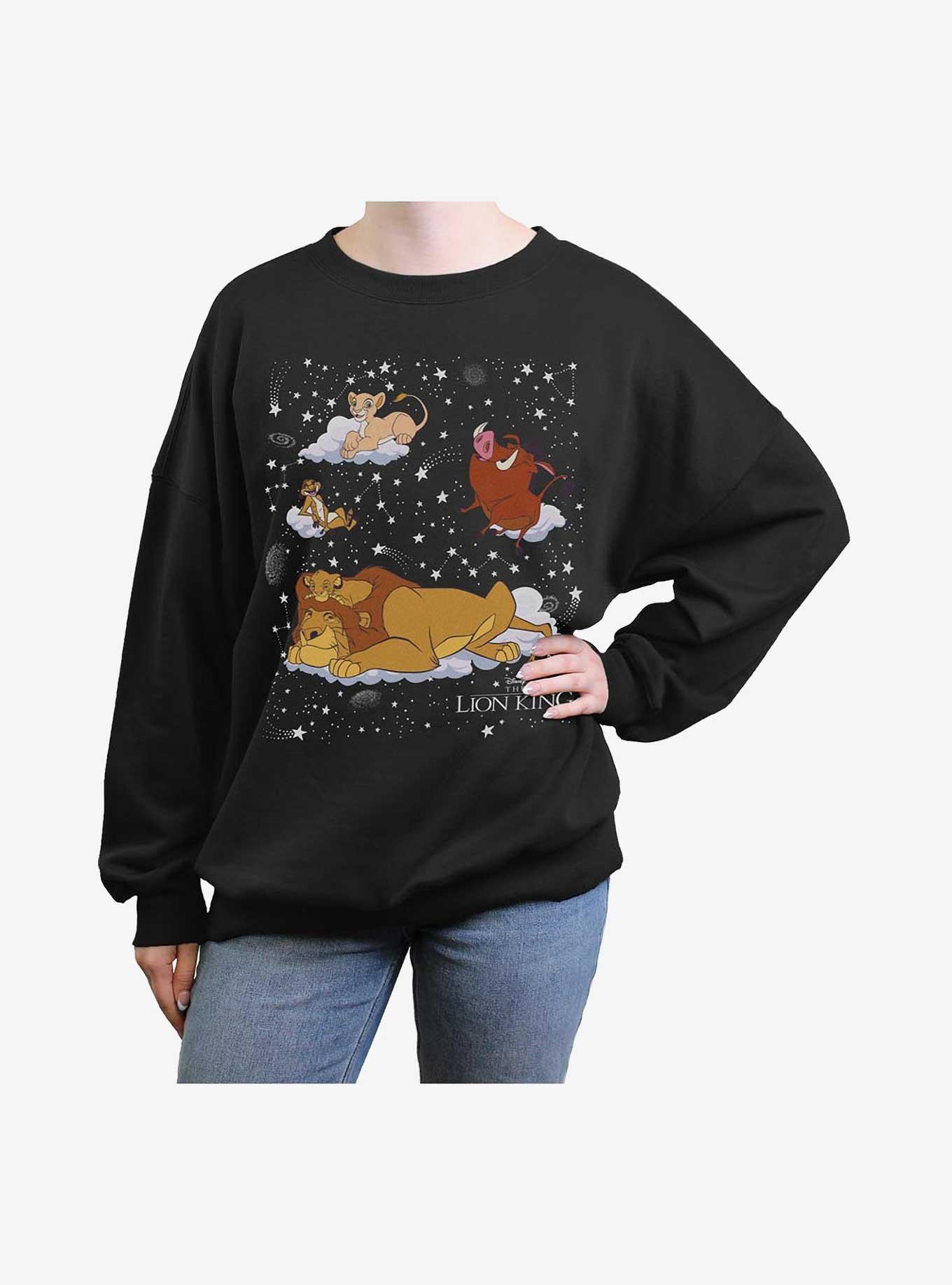 Disney The Lion King Group In Stars Girls Oversized Sweatshirt
