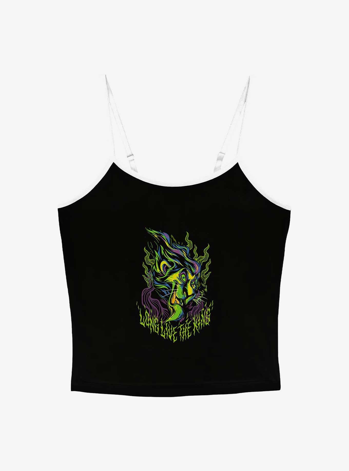 Disney The Lion King Long Live Scar Neon Girls Cami, BLACK, hi-res
