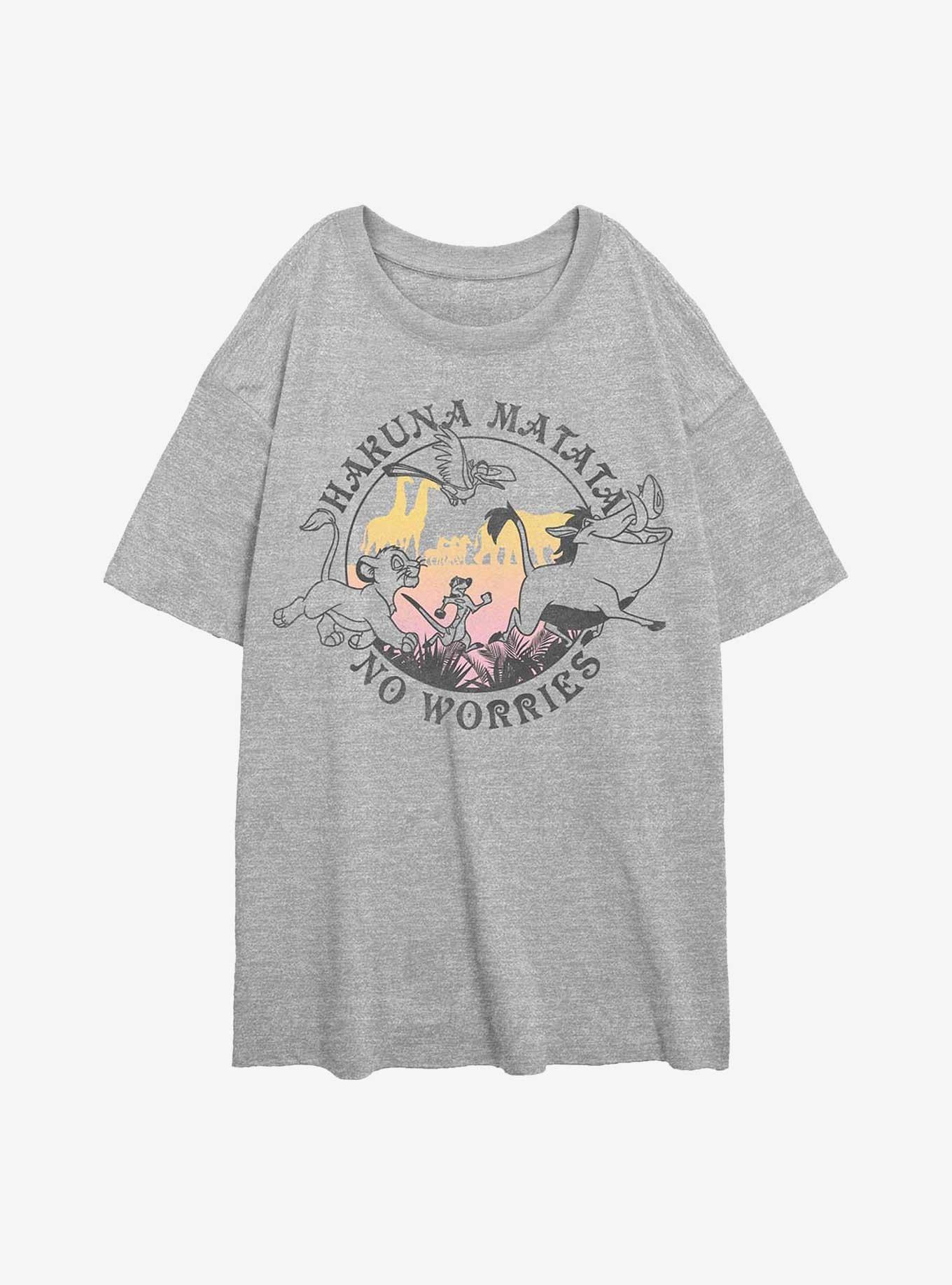 Disney The Lion King Hakuna Circle Girls Oversized T-Shirt, ATH HTR, hi-res