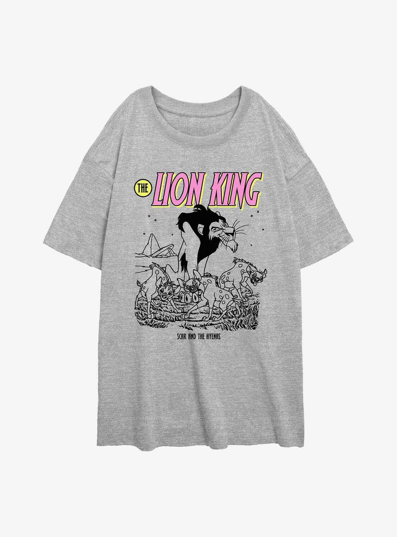 Disney The Lion King Scar And The Hyenas Girls Oversized T-Shirt, ATH HTR, hi-res