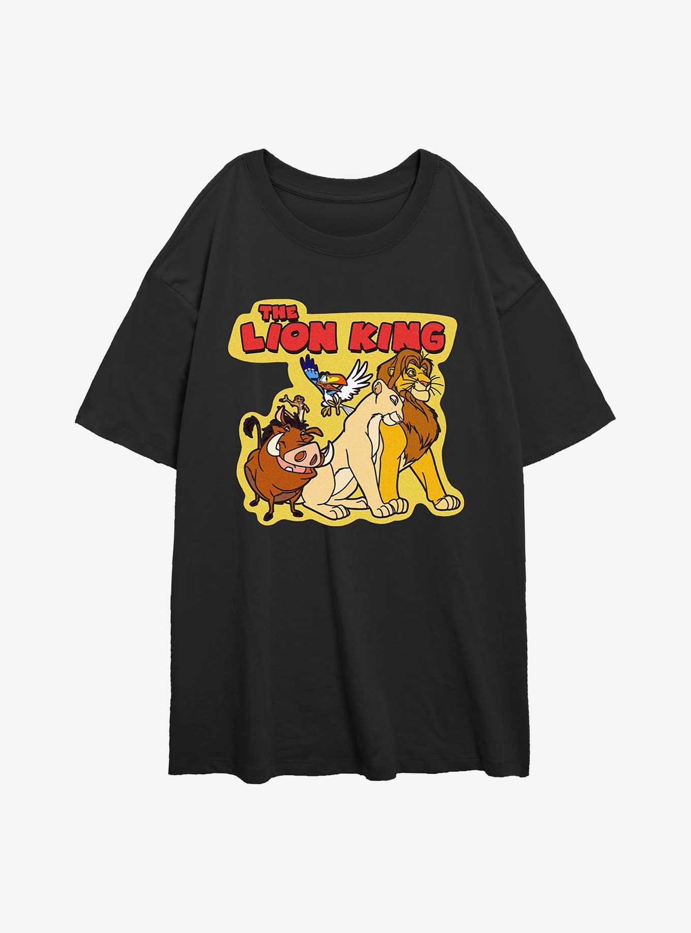 Disney The Lion King Group Girls Oversized T-Shirt, BLACK, hi-res