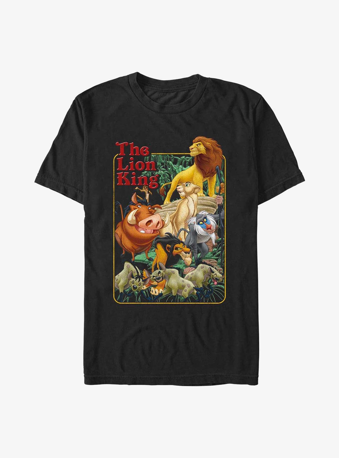 Disney The Lion King Retro Group T-Shirt, BLACK, hi-res