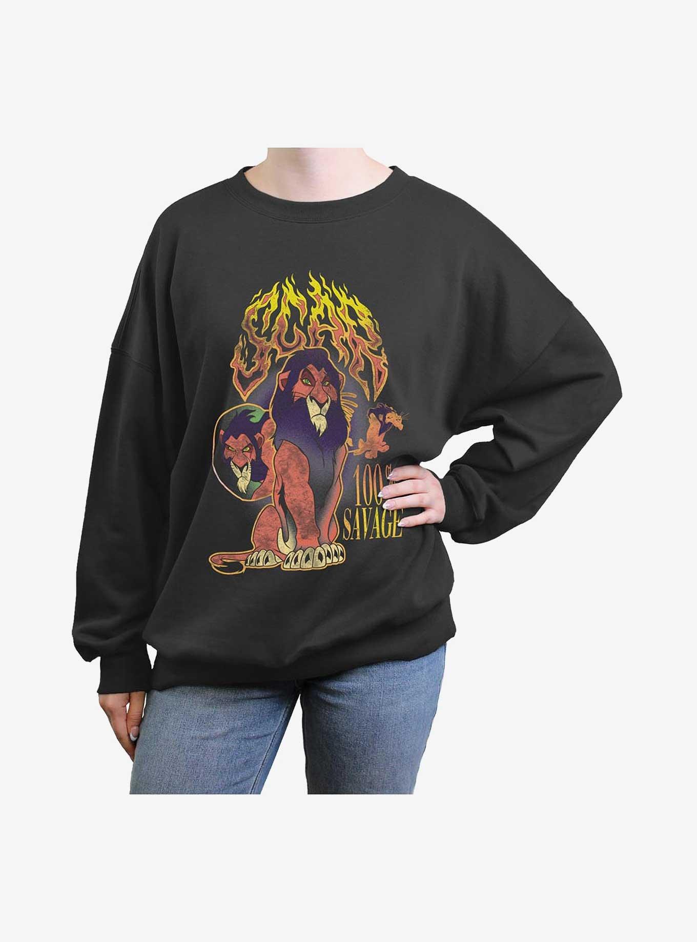 Disney The Lion King Scar Savage Girls Oversized Sweatshirt, , hi-res