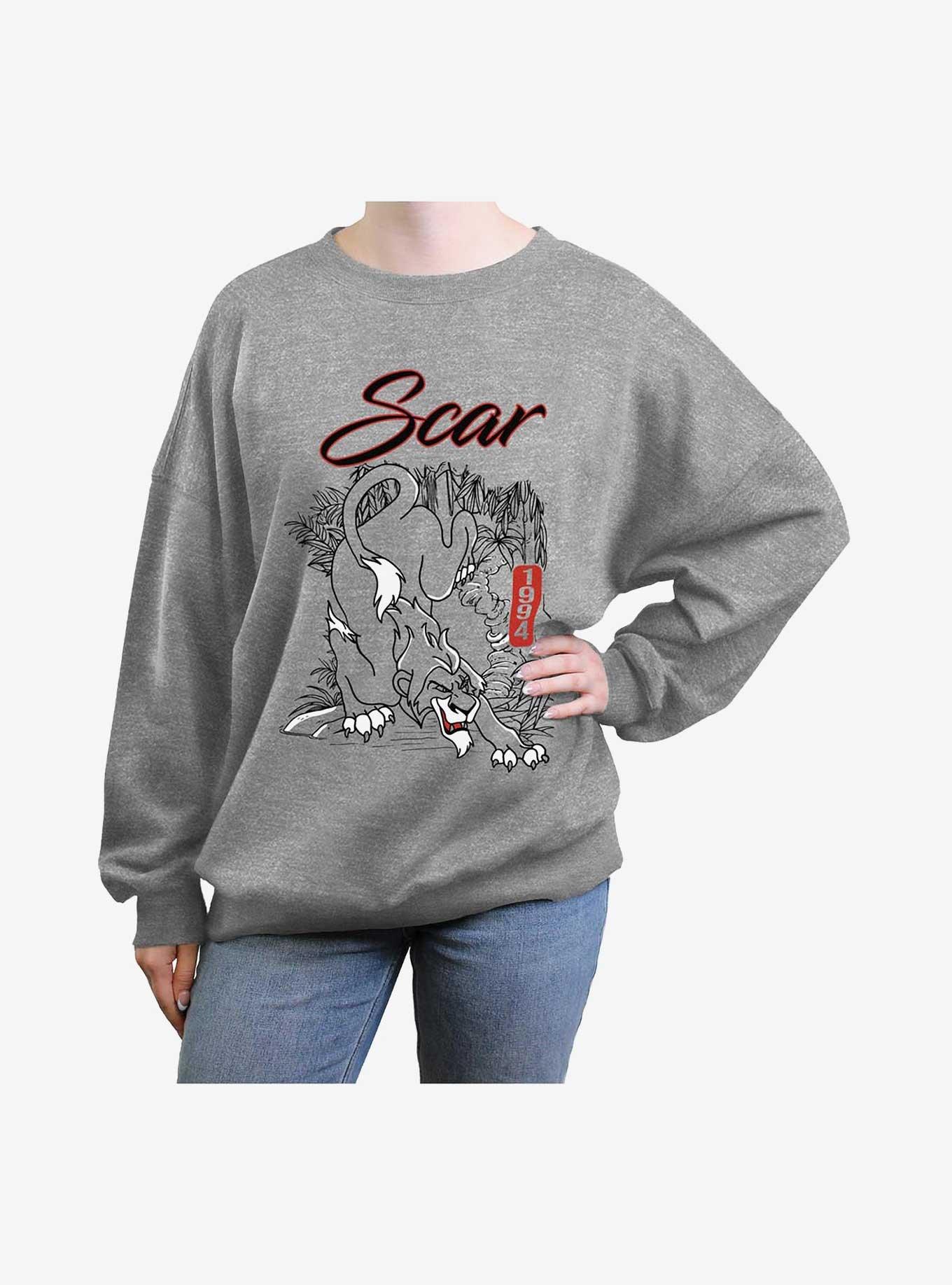 Disney The Lion King Long Live Scar Girls Oversized Sweatshirt, , hi-res