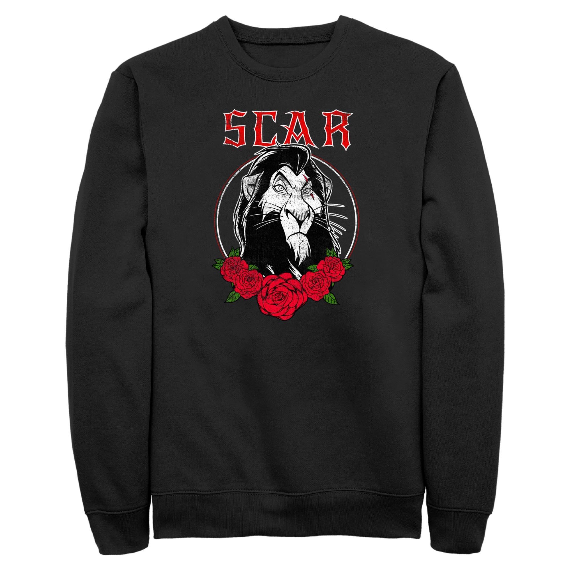 Disney The Lion King Scar Rose Sweatshirt, BLACK, hi-res