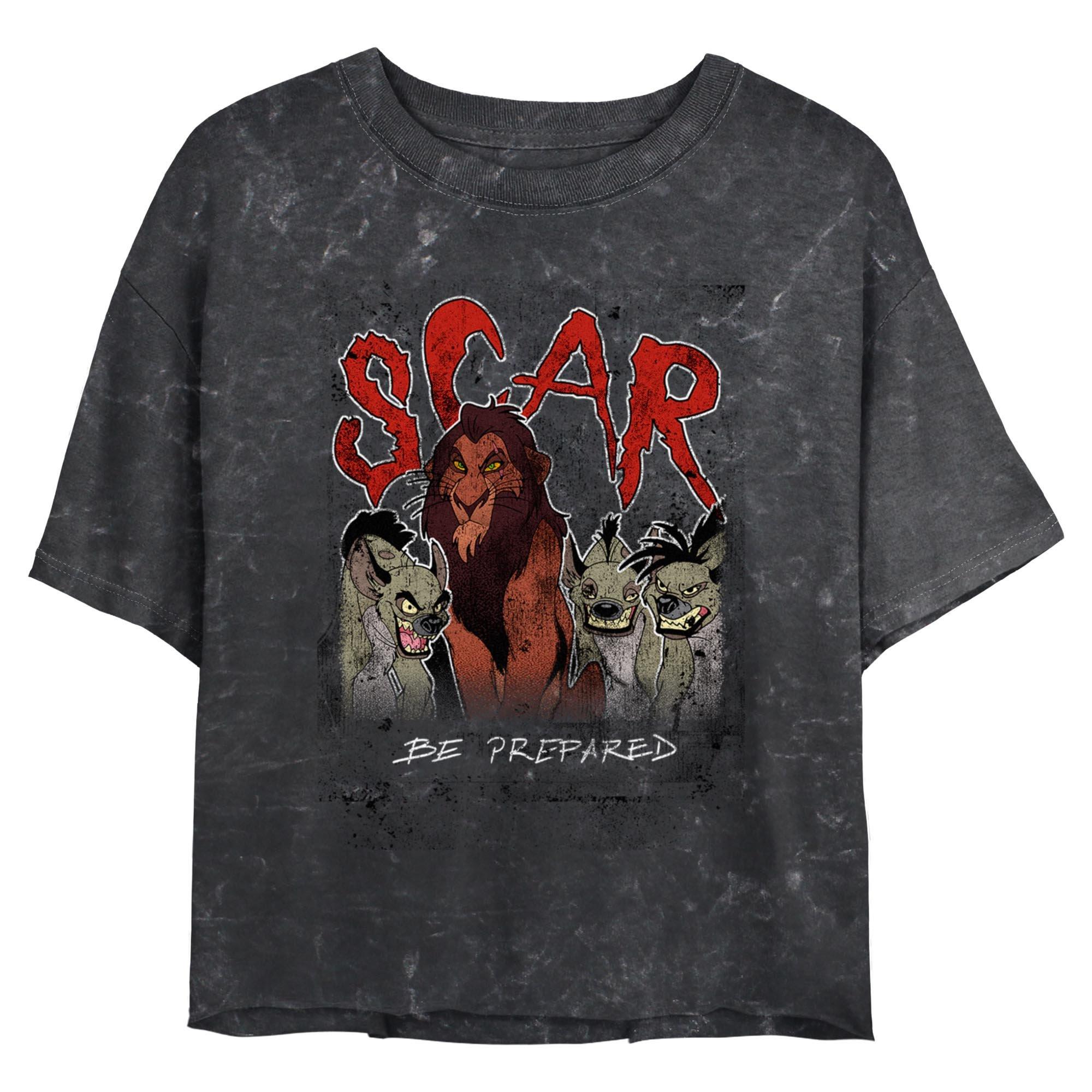 Disney The Lion King Scar Be Prepared Mineral Wash Womens Crop T-Shirt, , hi-res