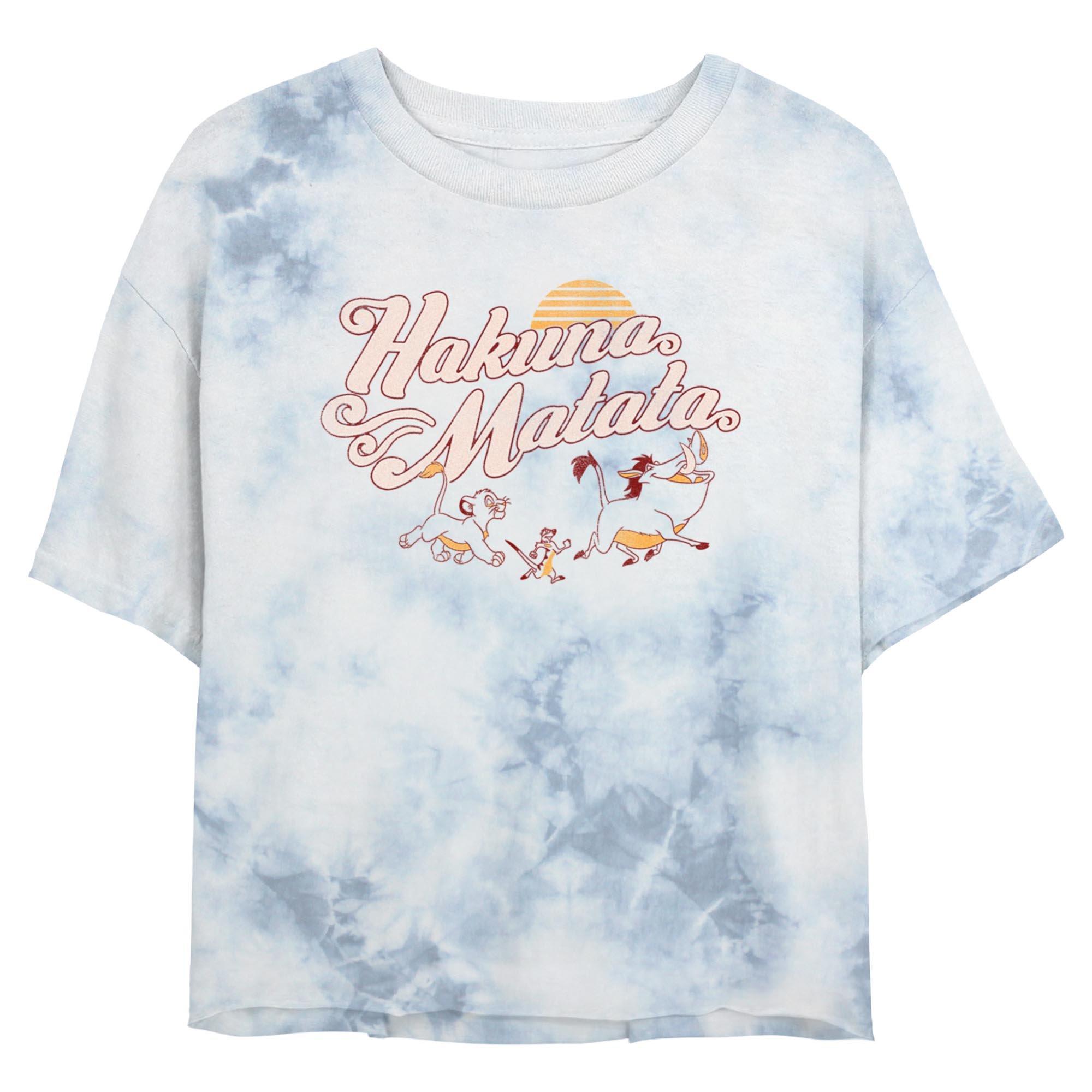 Disney The Lion King Hakuna Matata Sun Walk Tie Dye Crop Womens T-Shirt, , hi-res