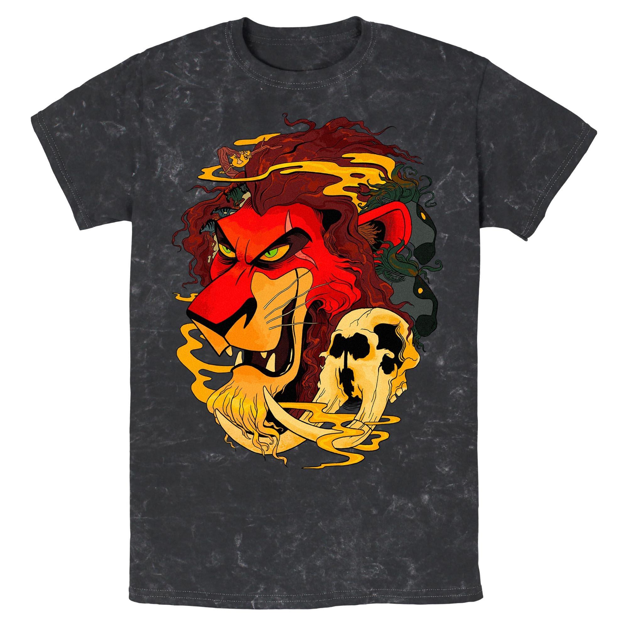 Disney The Lion King Scar Smoke Waves Mineral Wash T-Shirt, , hi-res