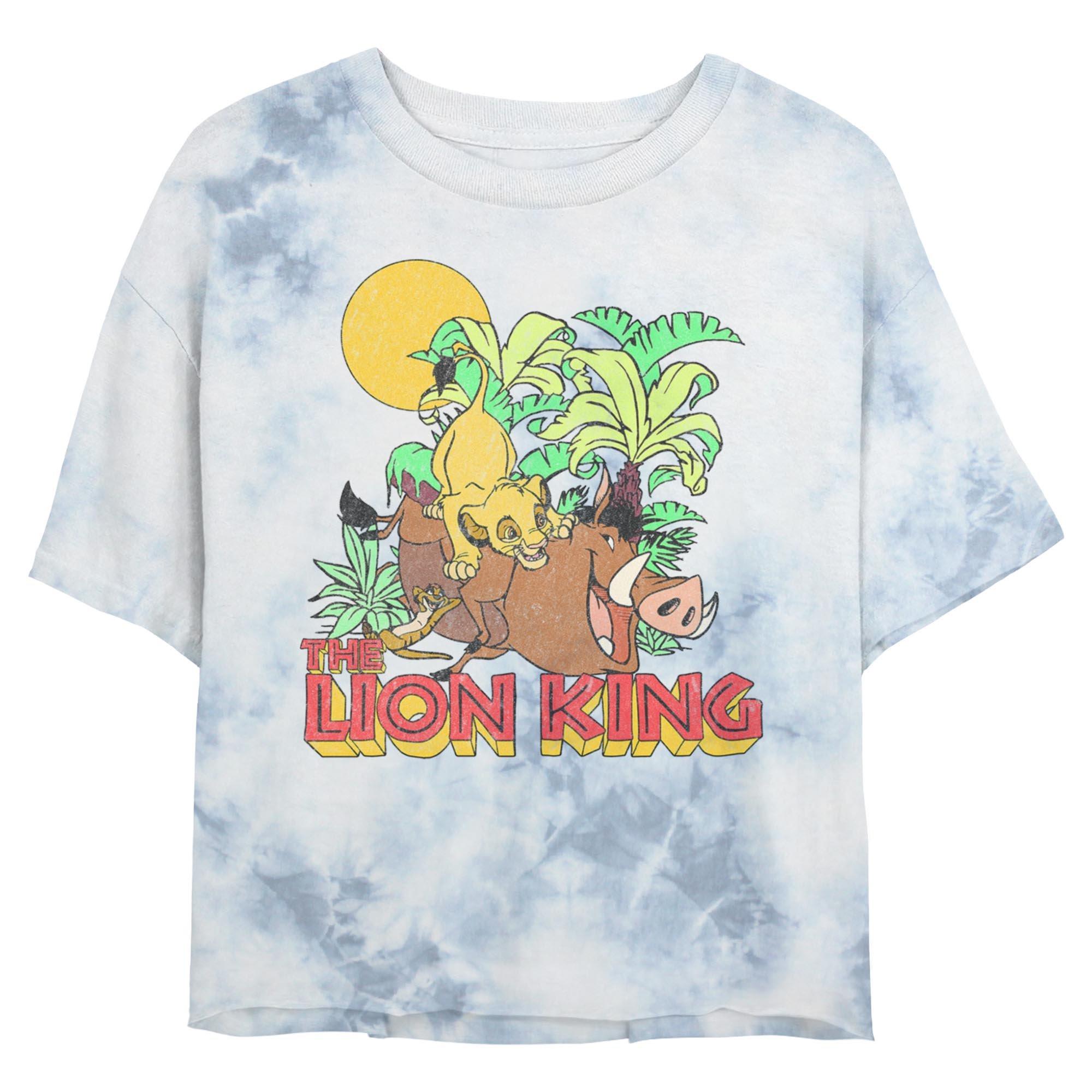 Disney The Lion King Jungle Play Tie Dye Crop Womens T-Shirt, , hi-res