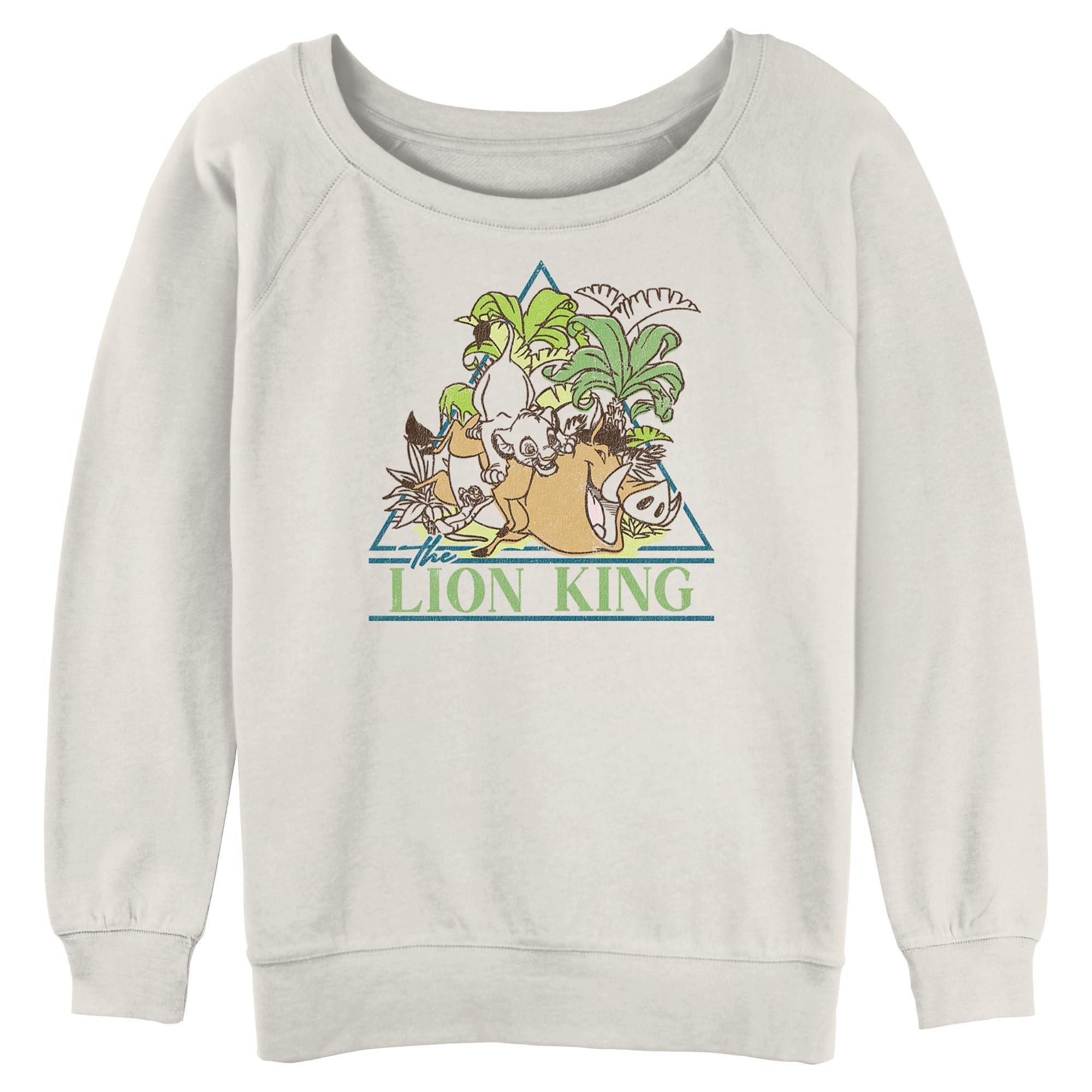 Disney The Lion King Fun With Friends Womens Slouchy Sweatshirt, EGRET, hi-res