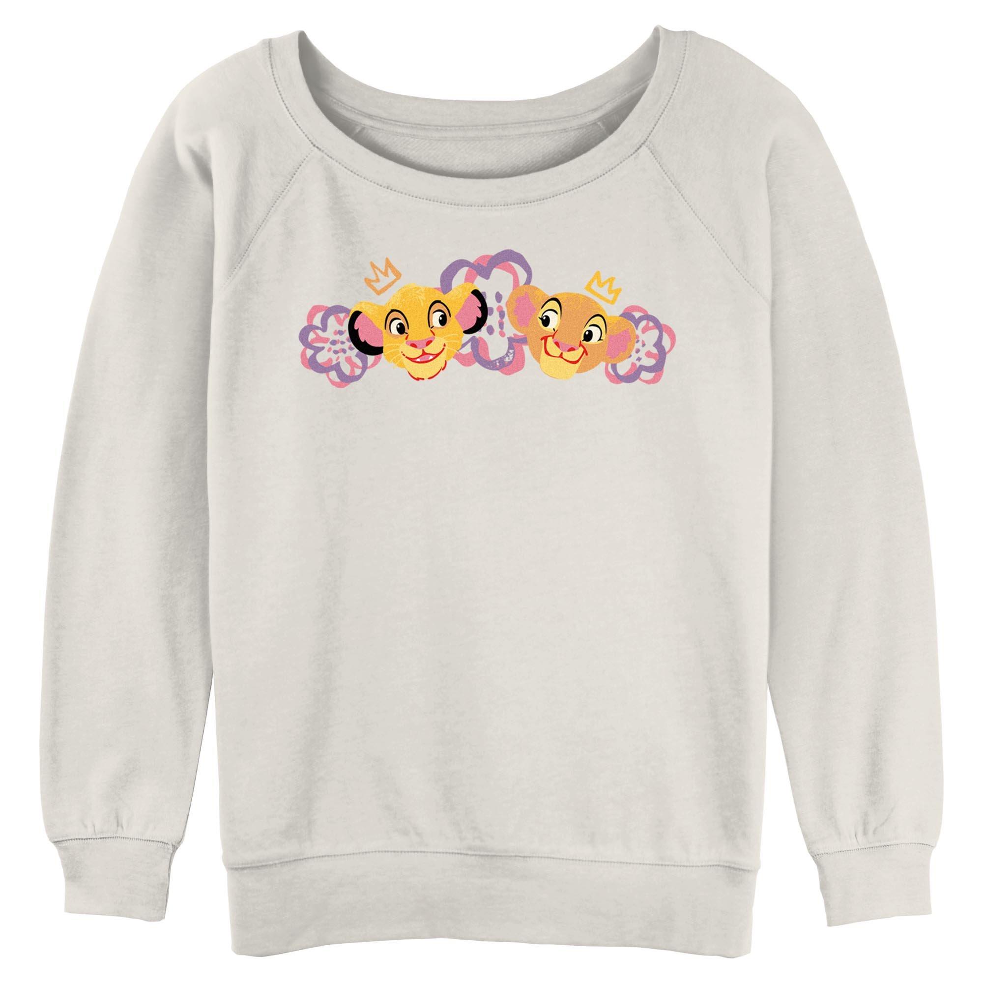 Disney The Lion King Simba And Nala Pals Womens Slouchy Sweatshirt, , hi-res
