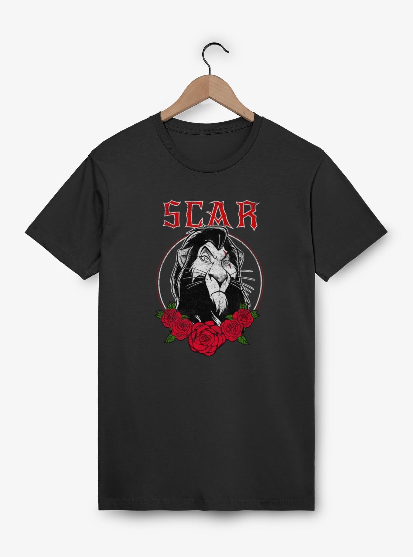 Disney The Lion King Scar Rose T-Shirt, BLACK, hi-res