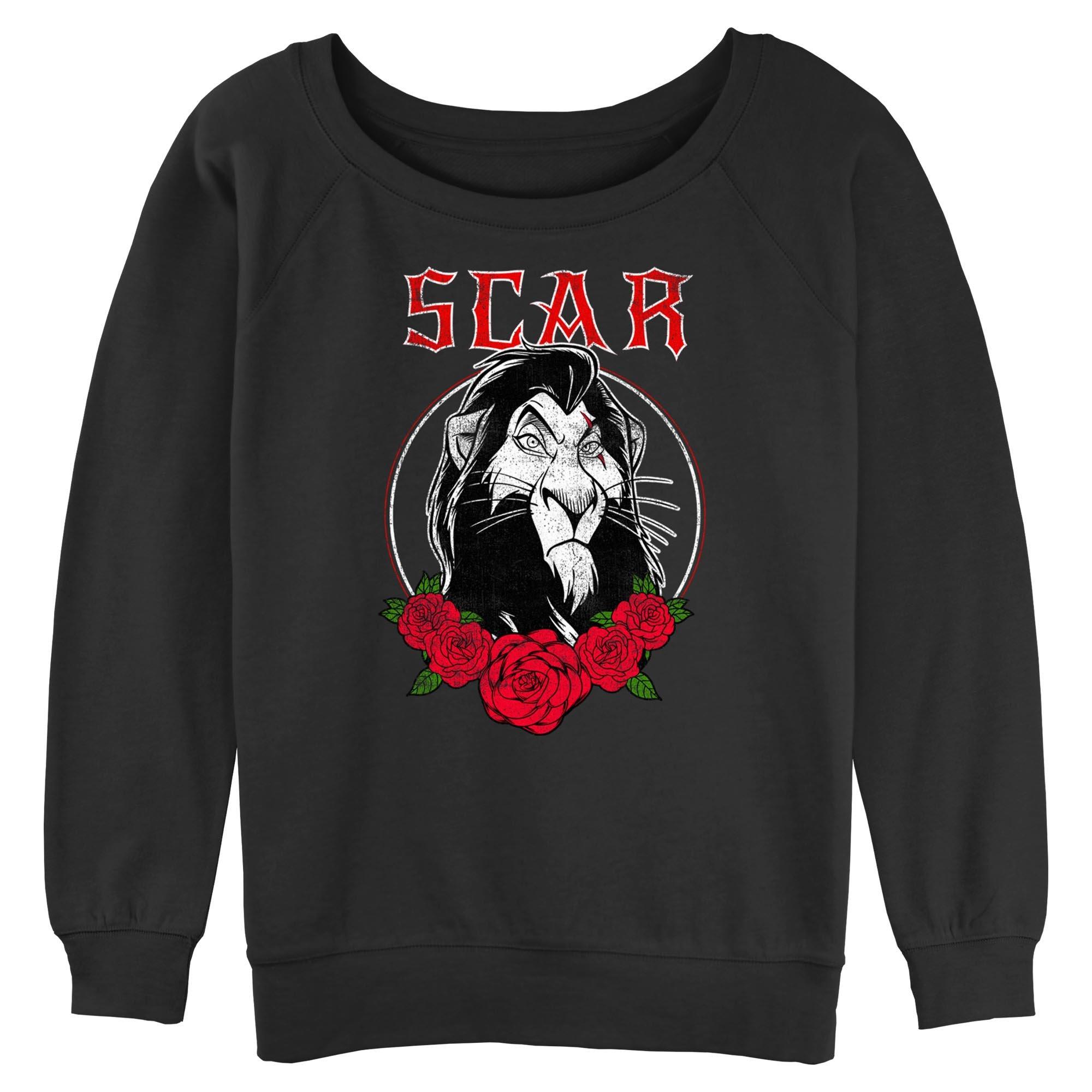 Disney The Lion King Scar Rose Womens Slouchy Sweatshirt, , hi-res