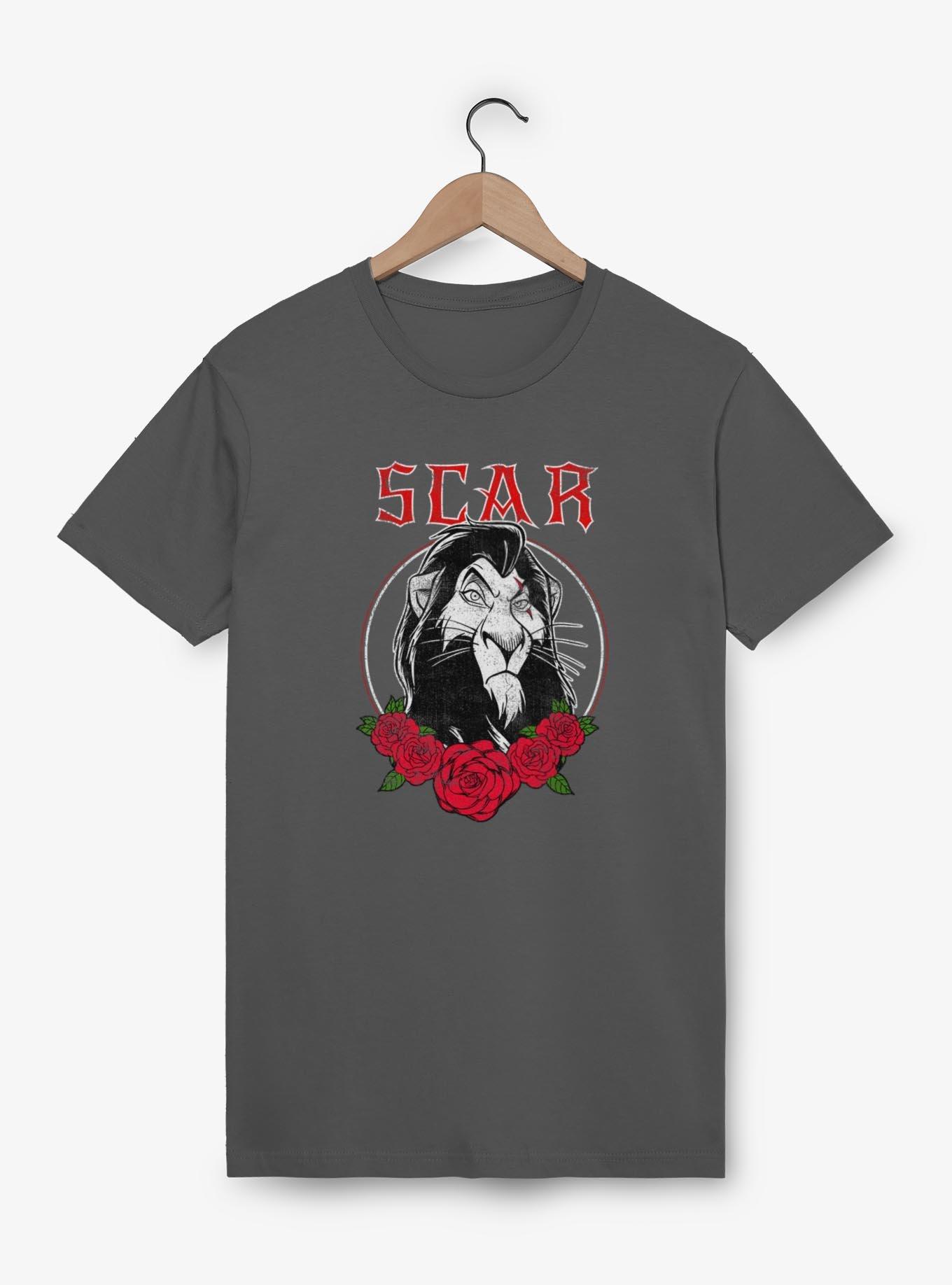 Disney The Lion King Scar Rose Garment Dye T-Shirt, PEPPER, hi-res